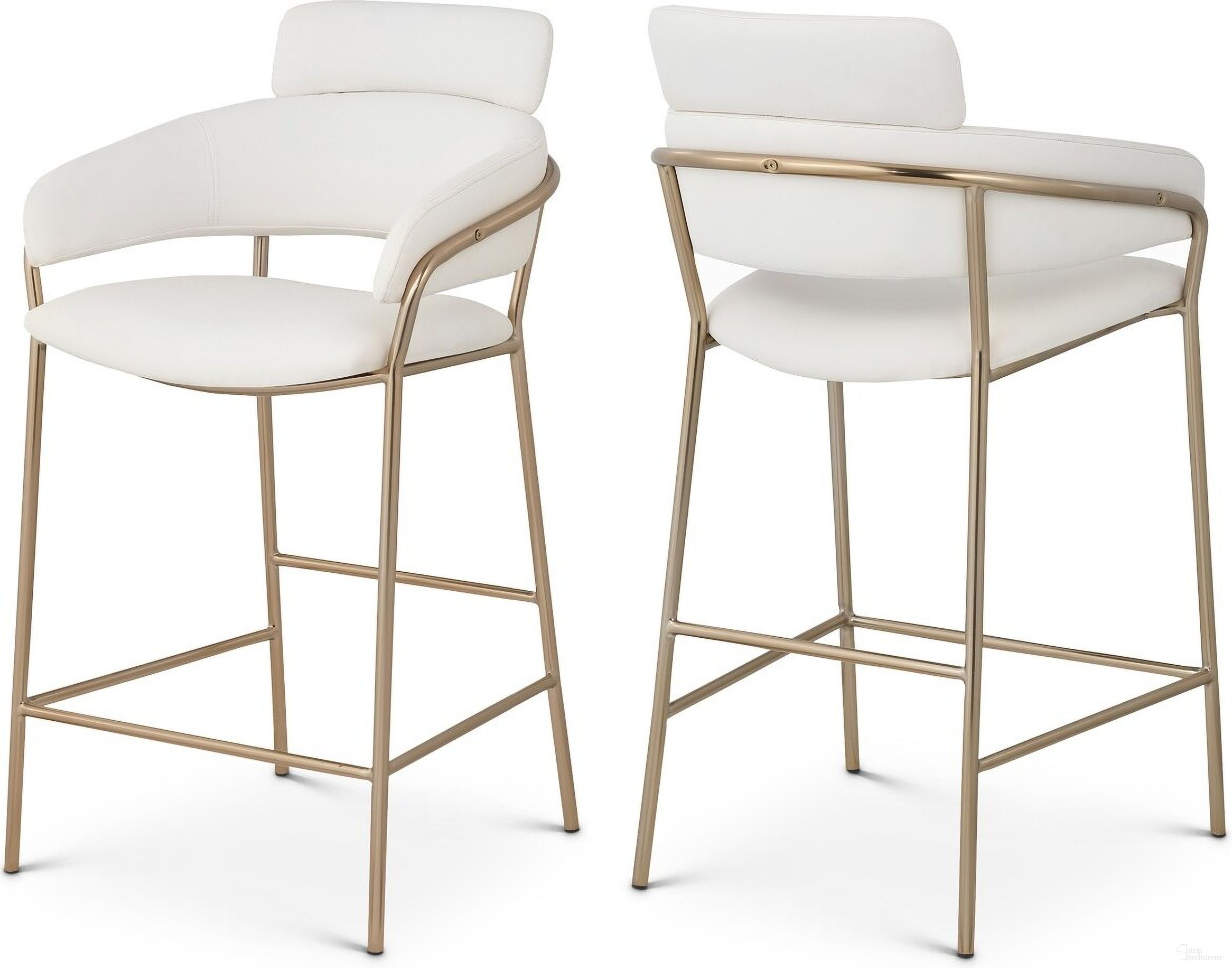 The appearance of Yara Vegan Leather Counter Stool In Cream designed by Meridian in the modern / contemporary interior design. This cream piece of furniture  was selected by 1StopBedrooms from Yara Collection to add a touch of cosiness and style into your home. Sku: 550Cream-C. Material: Wood.