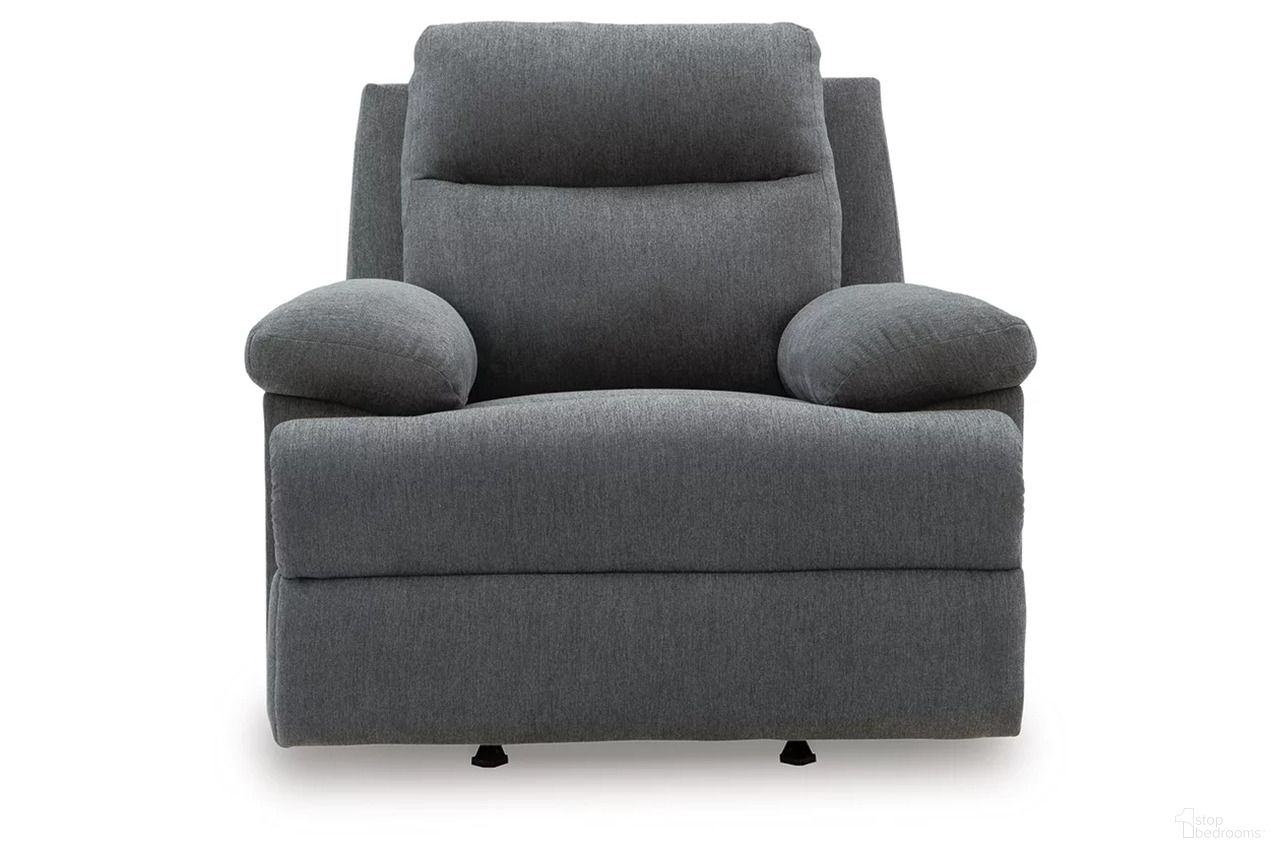 The appearance of Yarrow Lane Recliner In Charcoal designed by Signature Design by Ashley in the modern / contemporary interior design. This charcoal piece of furniture  was selected by 1StopBedrooms from Yarrow Lane Collection to add a touch of cosiness and style into your home. Sku: NC9140625. Material: Fabric.