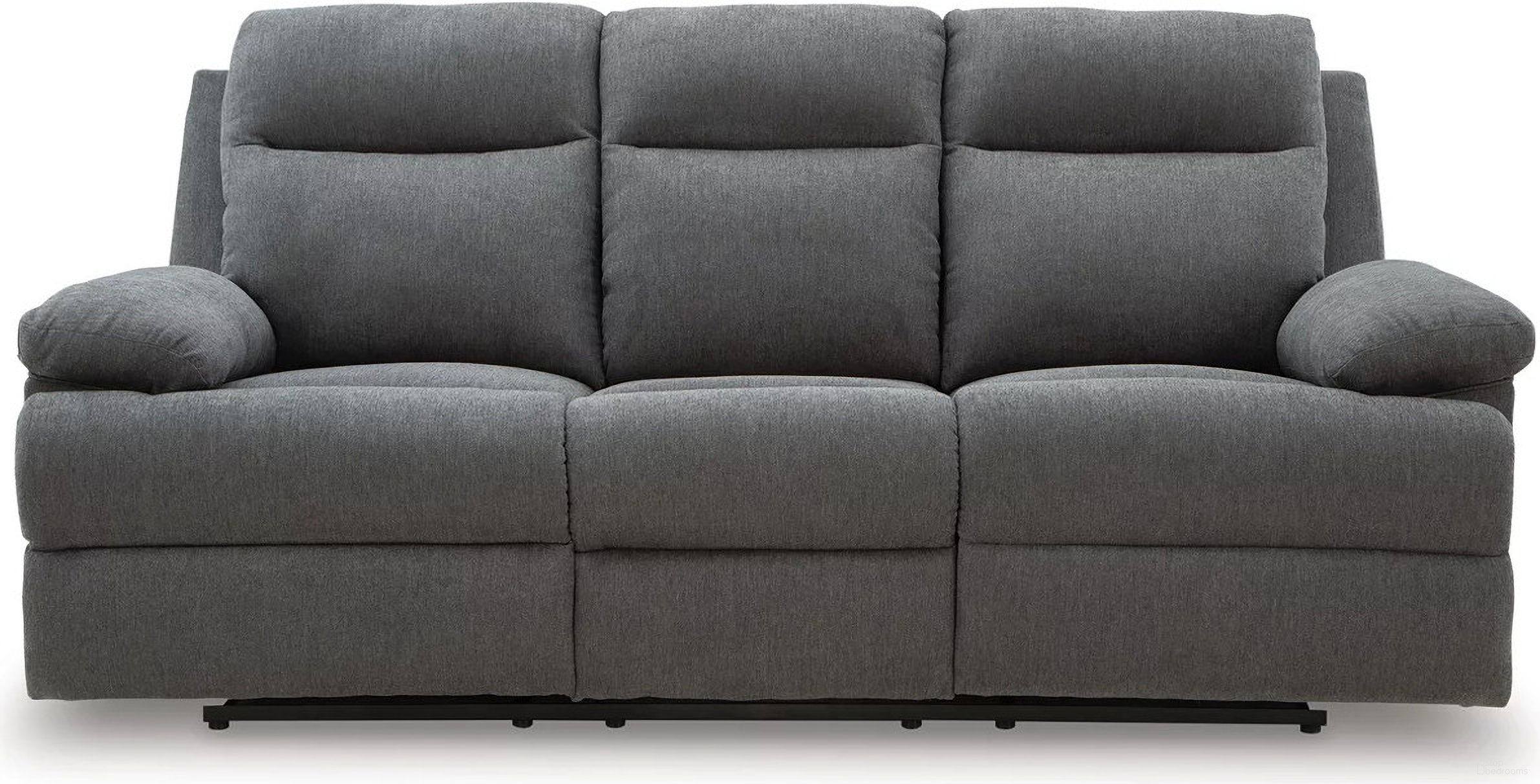 The appearance of Yarrow Lane Reclining Sofa with Drop Down Table In Charcoal designed by Signature Design by Ashley in the modern / contemporary interior design. This charcoal piece of furniture was selected by 1StopBedrooms from Yarrow Lane Collection to add a touch of cosiness and style into your home. Sku: NC9140689. Material: Fabric.