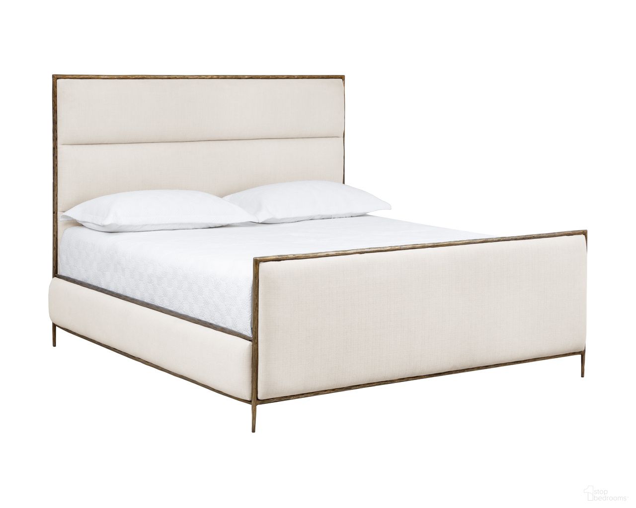 Yasmine King Platform Bed In Zenith Alabaster