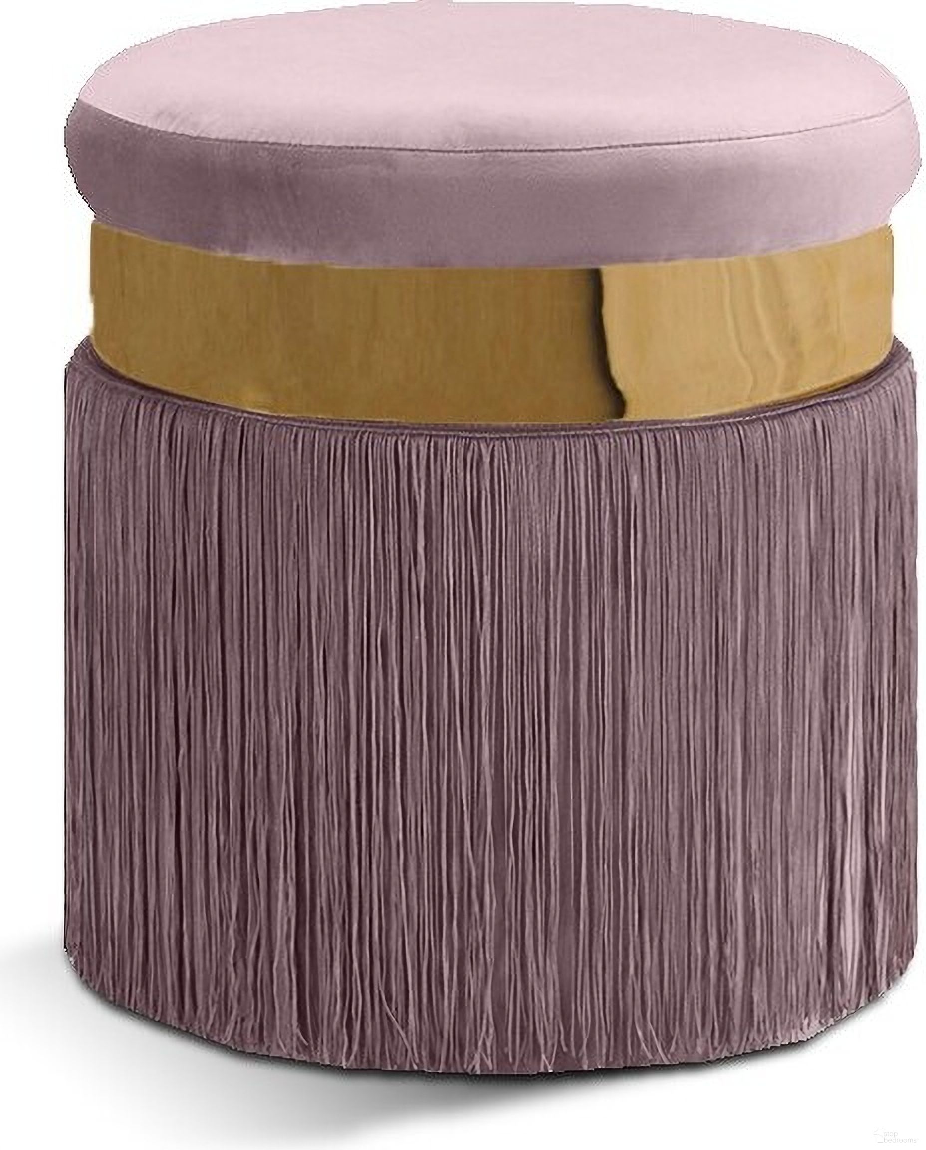 The appearance of Yasmine Velvet Ottoman/Stool In Pink designed by Meridian in the modern / contemporary interior design. This pink piece of furniture was selected by 1StopBedrooms from Yasmine Collection to add a touch of cosiness and style into your home. Sku: 142Pink. Material: Velvet.