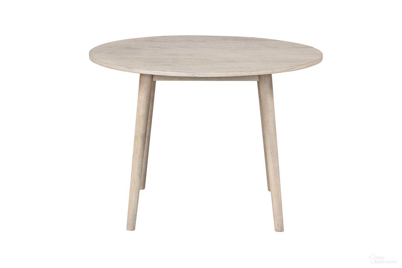 The appearance of Yate Round Dining Table In Natural Oak designed by Furniture of America in the modern / contemporary interior design. This natural oak piece of furniture  was selected by 1StopBedrooms from Yate Collection to add a touch of cosiness and style into your home. Sku: FM3102NT-RT. Table Base Style: Legs. Table Top Shape: Round. Material: Rubberwood. Size: 42".