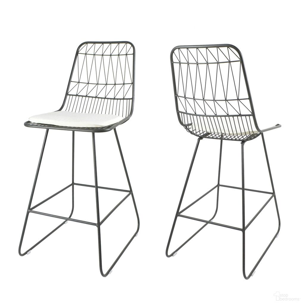 The appearance of Yearning Iron Counter Stool with Water-Resistant Cushion In Grey and Ivory designed by Noble House in the industrial interior design. This grey and ivory piece of furniture  was selected by 1StopBedrooms from Yearning Collection to add a touch of cosiness and style into your home. Sku: 63918.00GRYIVY. Material: Iron.