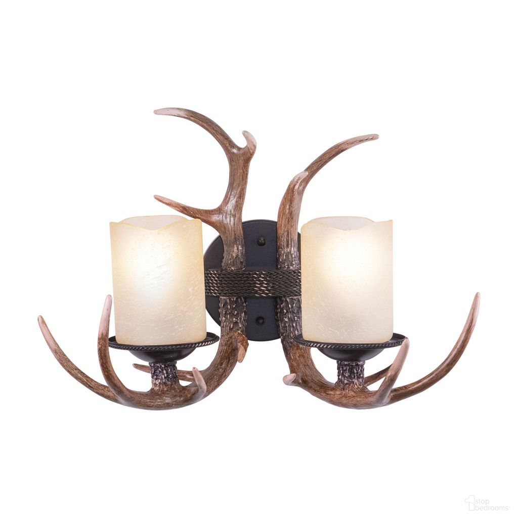 The appearance of Yoho 2L Antler Vanity In Black Walnut designed by Vaxcel in the rustic / southwestern interior design. This black walnut piece of furniture was selected by 1StopBedrooms from Yoho Collection to add a touch of cosiness and style into your home. Sku: W0033. Material: Polyresin.