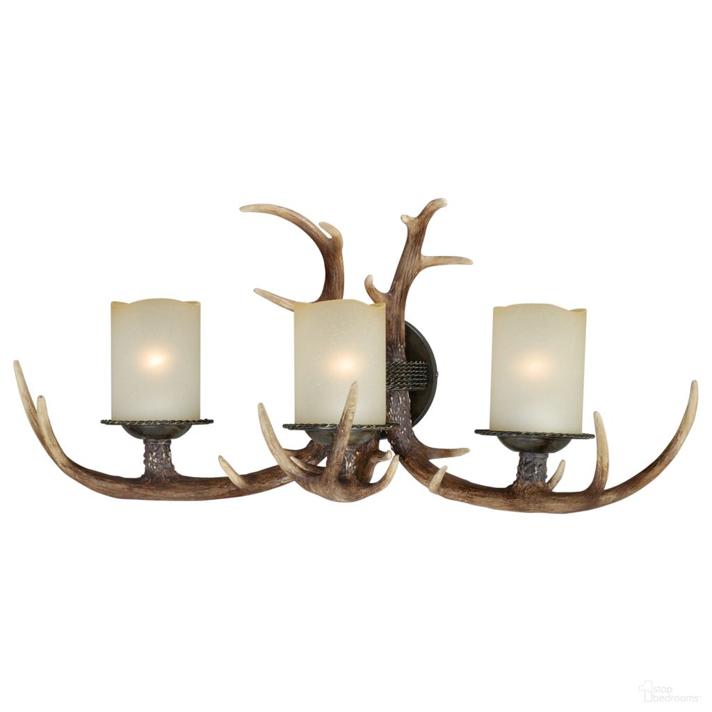 The appearance of Yoho 3L Antler Vanity In Black Walnut designed by Vaxcel in the rustic / southwestern interior design. This black walnut piece of furniture  was selected by 1StopBedrooms from Yoho Collection to add a touch of cosiness and style into your home. Sku: W0046. Material: Polyresin.