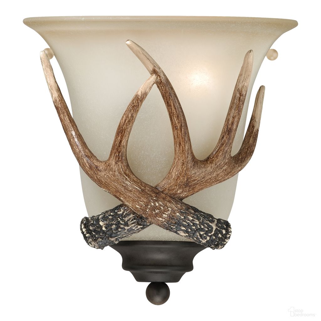 The appearance of Yoho 9 Inch Antler Wall Light In Black Walnut designed by Vaxcel in the rustic / southwestern interior design. This black walnut piece of furniture  was selected by 1StopBedrooms from Yoho Collection to add a touch of cosiness and style into your home. Sku: W0148. Material: Polyresin.