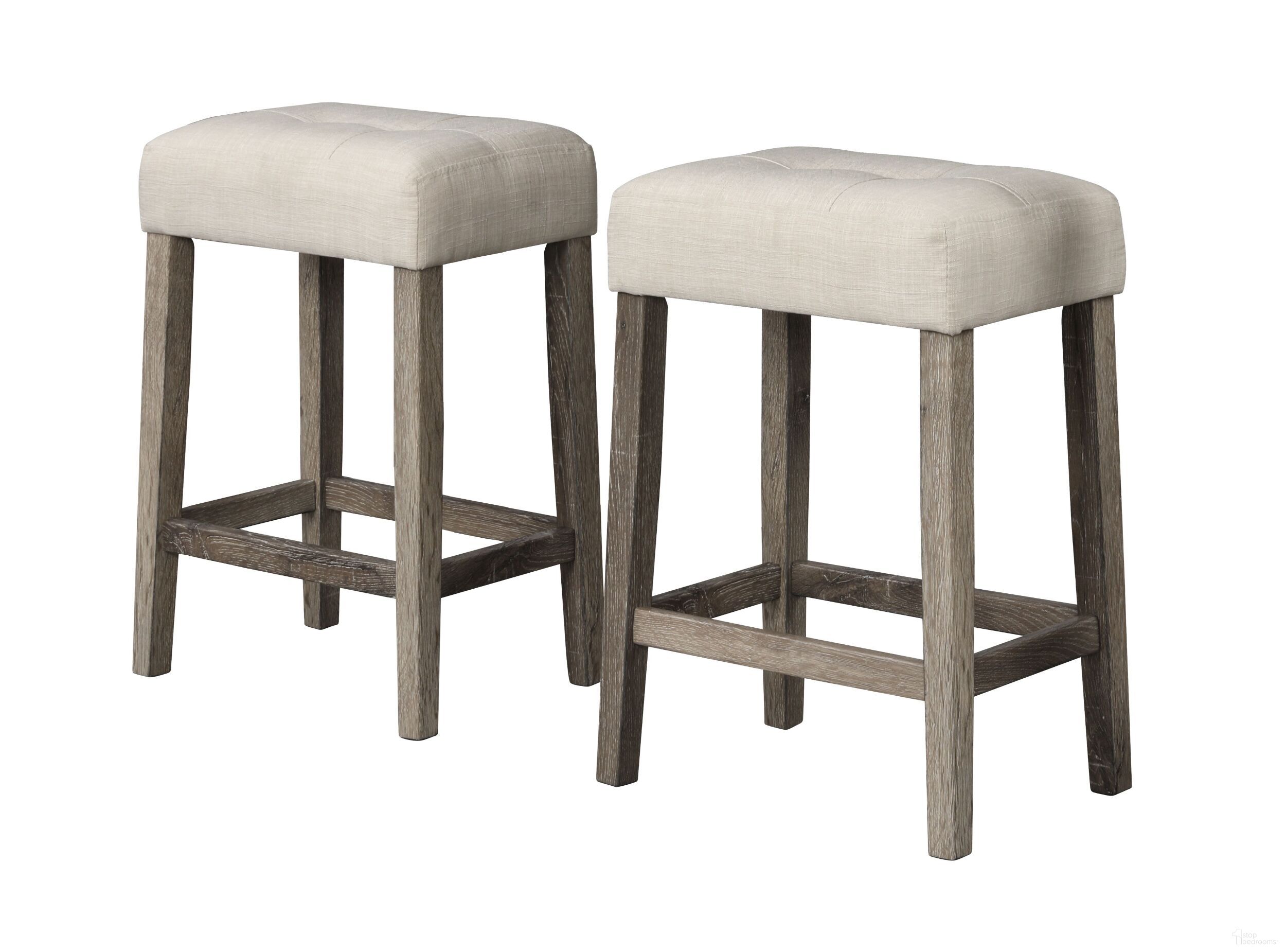 Yosef 24 Inch Wood Counter Stool Set of 2 In Oak