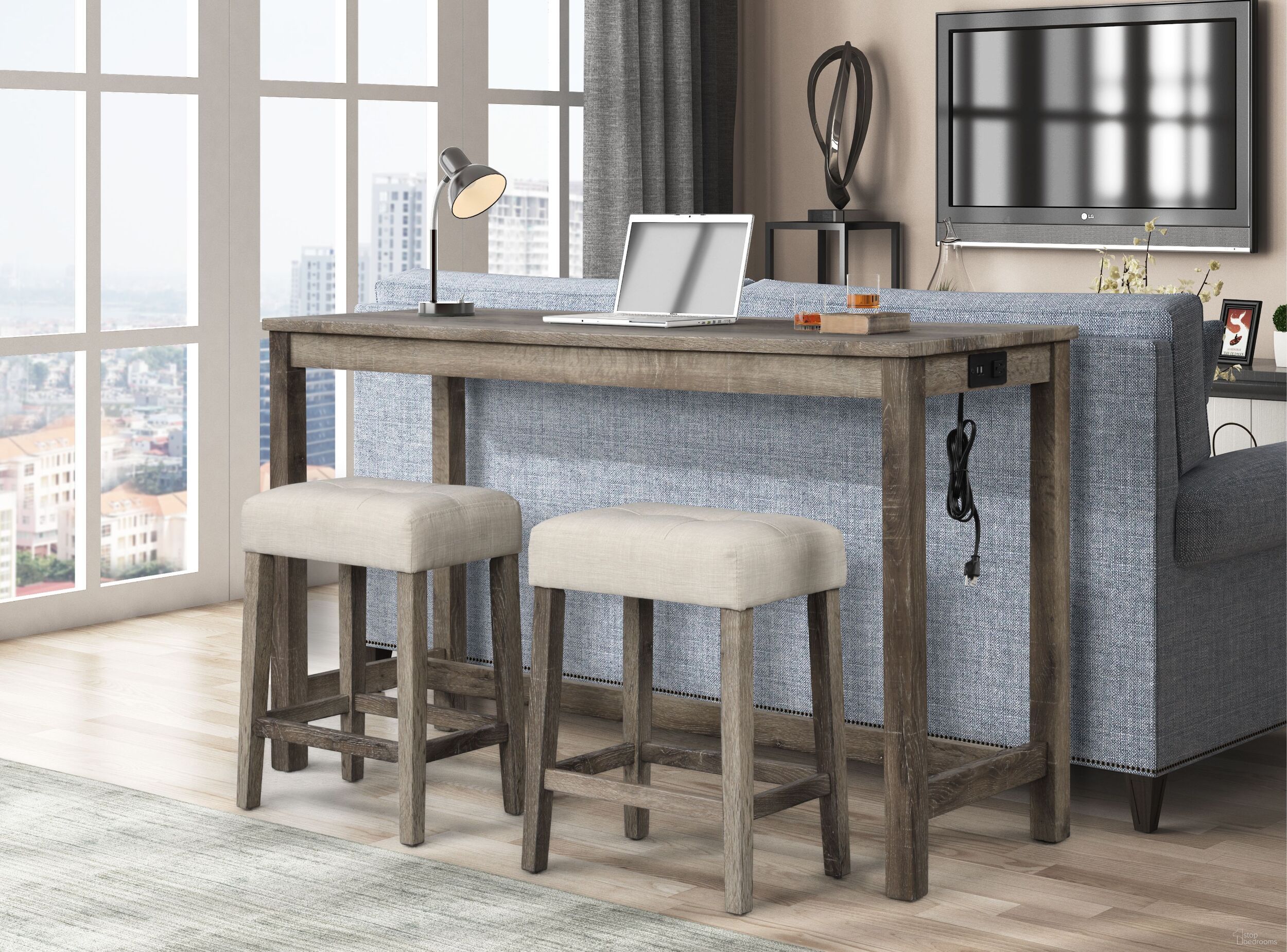 The appearance of Yosef 3 Piece Rectangular Wood Bar Set In Oak designed by Best Master Furniture in the transitional interior design. This oak piece of furniture was selected by 1StopBedrooms from Yosef Collection to add a touch of cosiness and style into your home. Sku: CD039DW3CH-1;CD039DW3CH-2. Material: Wood.