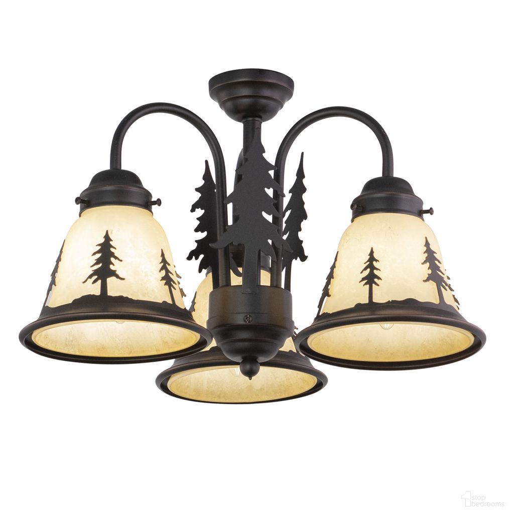 The appearance of Yosemite 3L LED Tree Fan Kit or Chandelier (Dual Mount) In Burnished Bronze designed by Vaxcel in the rustic / southwestern interior design. This burnished bronze piece of furniture was selected by 1StopBedrooms from Yosemite Collection to add a touch of cosiness and style into your home. Sku: LK55516BBZ-C. Material: Steel.