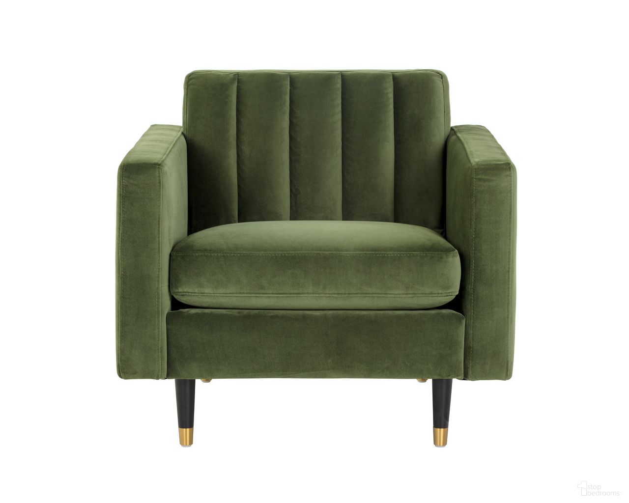 Yosi Armchair In Black and Moss Green