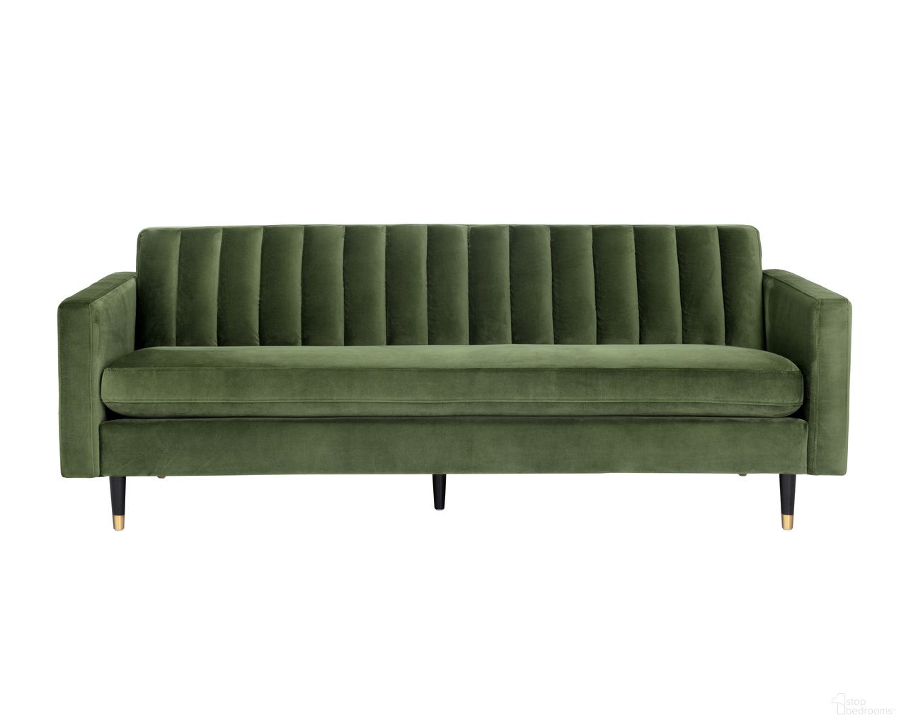 Yosi Sofa In Black and Moss Green