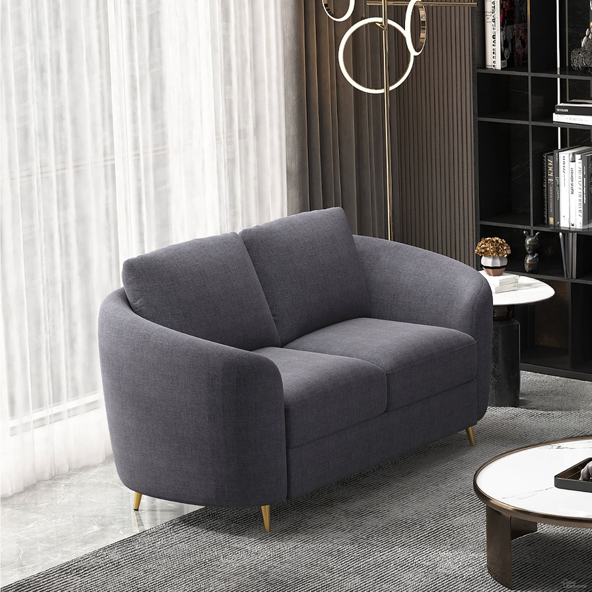 The appearance of Yuina Loveseat In Gray designed by ACME in the modern / contemporary interior design. This gray piece of furniture was selected by 1StopBedrooms from Yuina Collection to add a touch of cosiness and style into your home. Sku: LV01772-1;LV01772-2. Material: Wood.