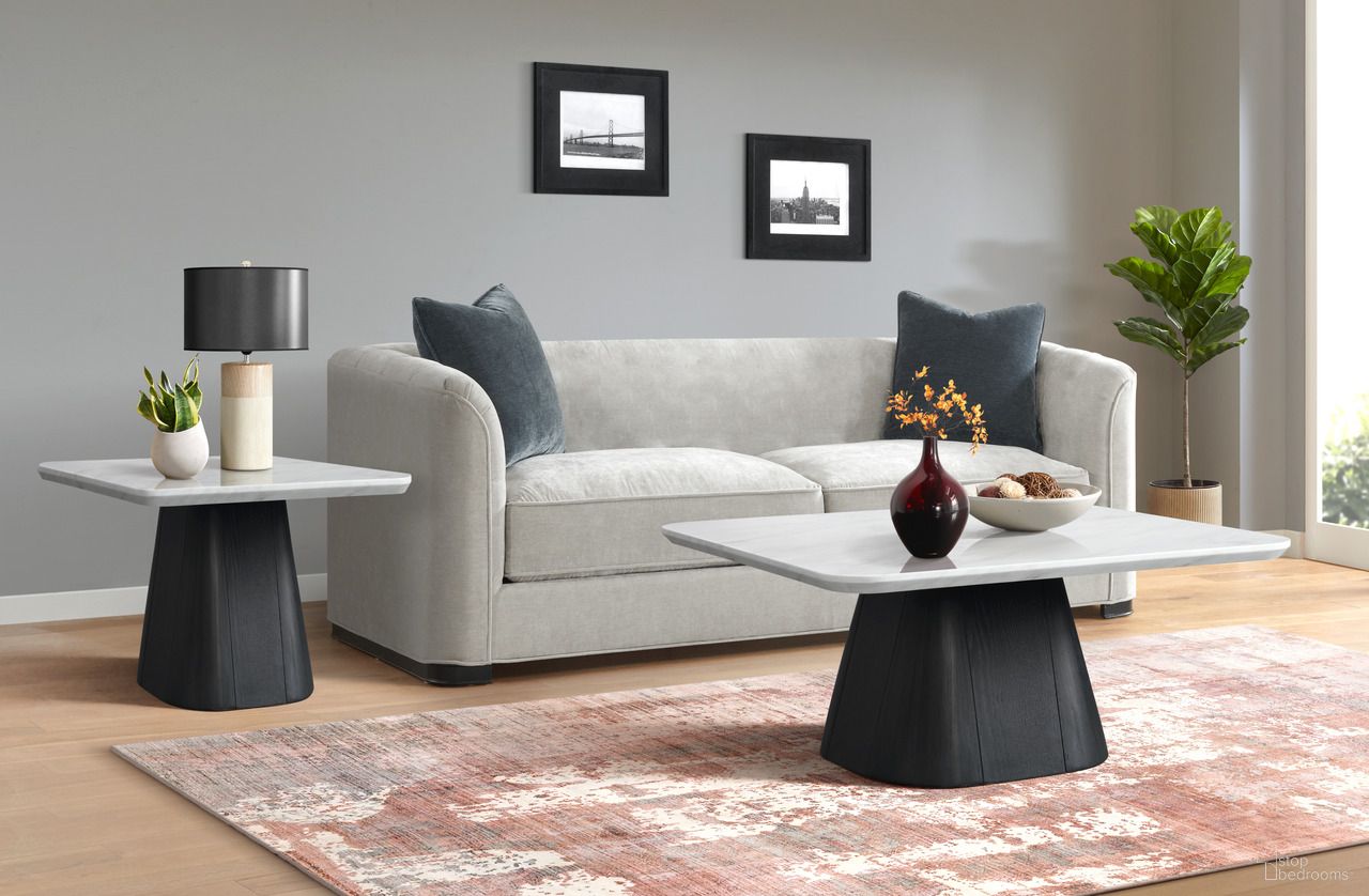 Yuri Occasional Table Set In White and Black