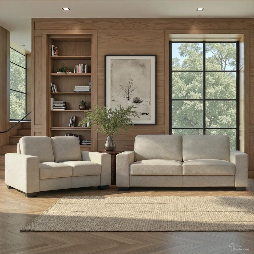Yvonne Living Room Set with Track Arms In Tundra