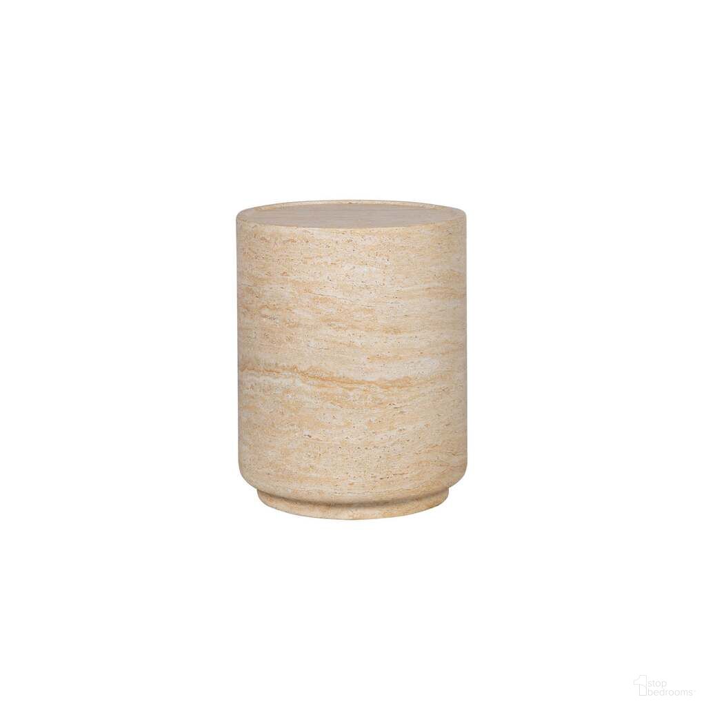 The appearance of Zac Side Table In Light Travertine designed by LH Imports in the modern / contemporary interior design. This light travertine piece of furniture  was selected by 1StopBedrooms from Zac Collection to add a touch of cosiness and style into your home. Sku: VT080. Material: Concrete.