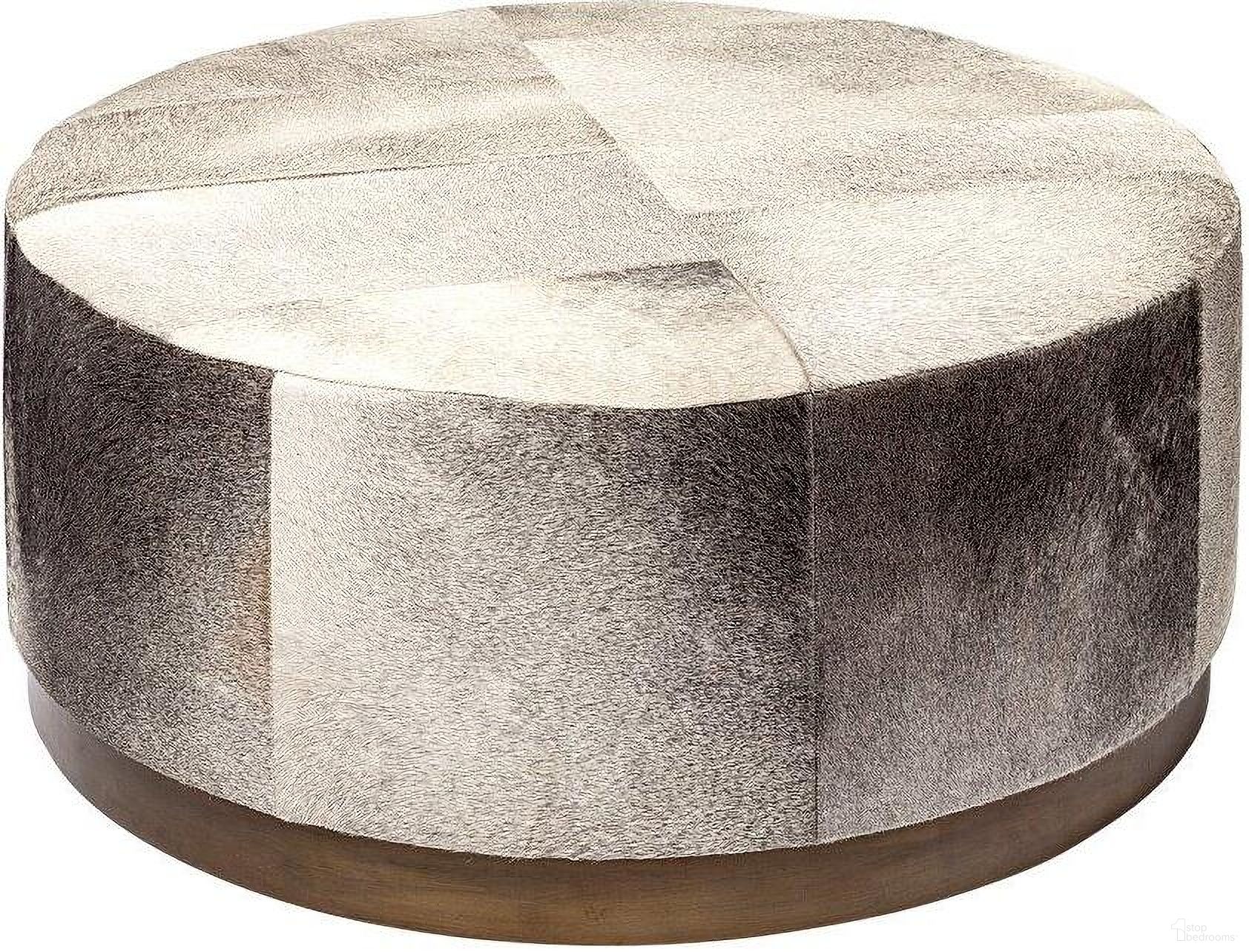 The appearance of Zahavi 36 Inch Gray Hair-On-Hide With Metal Base Ottoman designed by Mercana in the modern / contemporary interior design. This grey and gold piece of furniture was selected by 1StopBedrooms from Zahavi Collection to add a touch of cosiness and style into your home. Sku: 69057. Material: Metal.