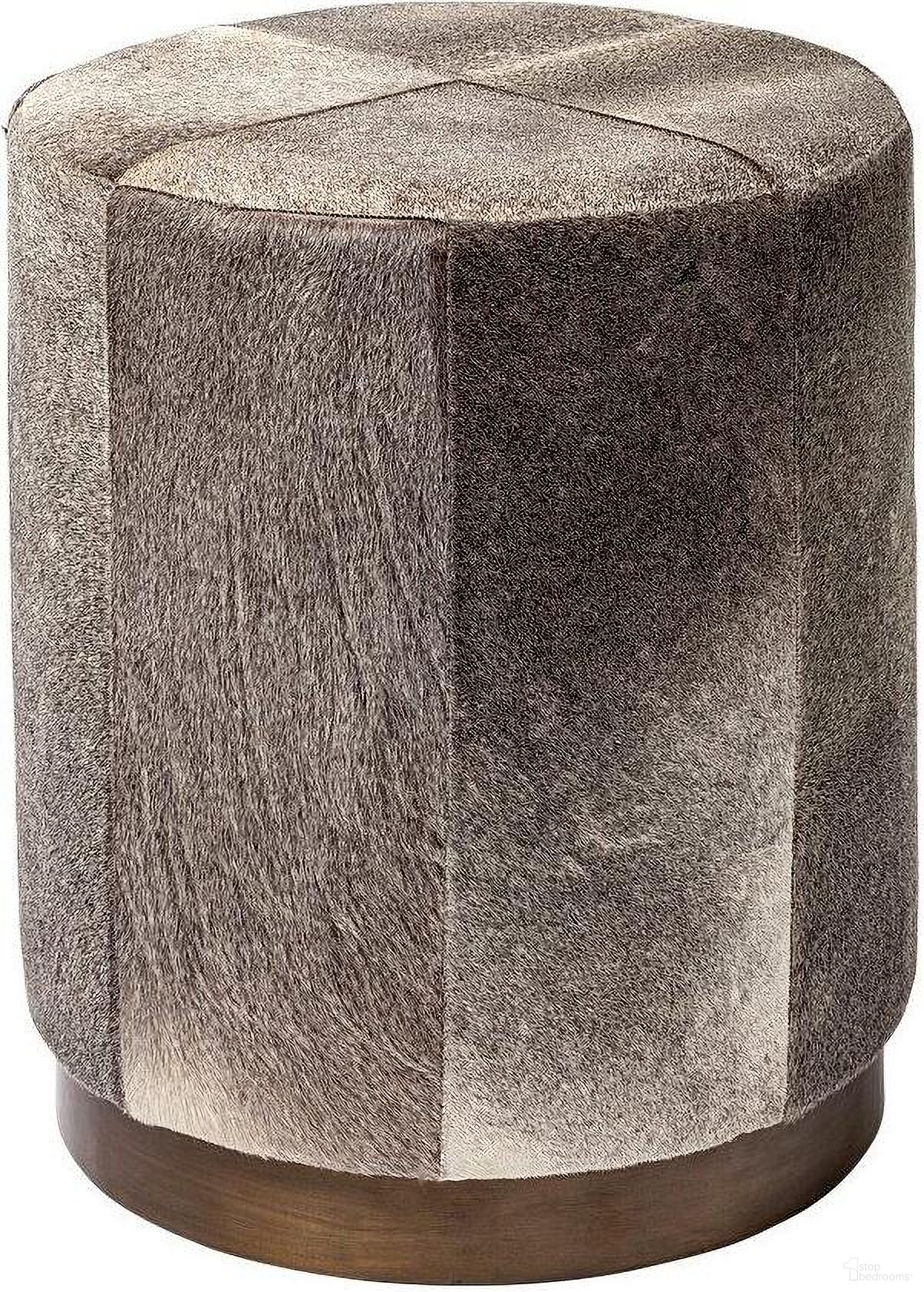 The appearance of Zahavi I 23 Inch Grey-Toned Hair-On-Hide Ottoman designed by Mercana in the modern / contemporary interior design. This grey and gold piece of furniture was selected by 1StopBedrooms from Zahavi Collection to add a touch of cosiness and style into your home. Sku: 69056. Material: Metal.