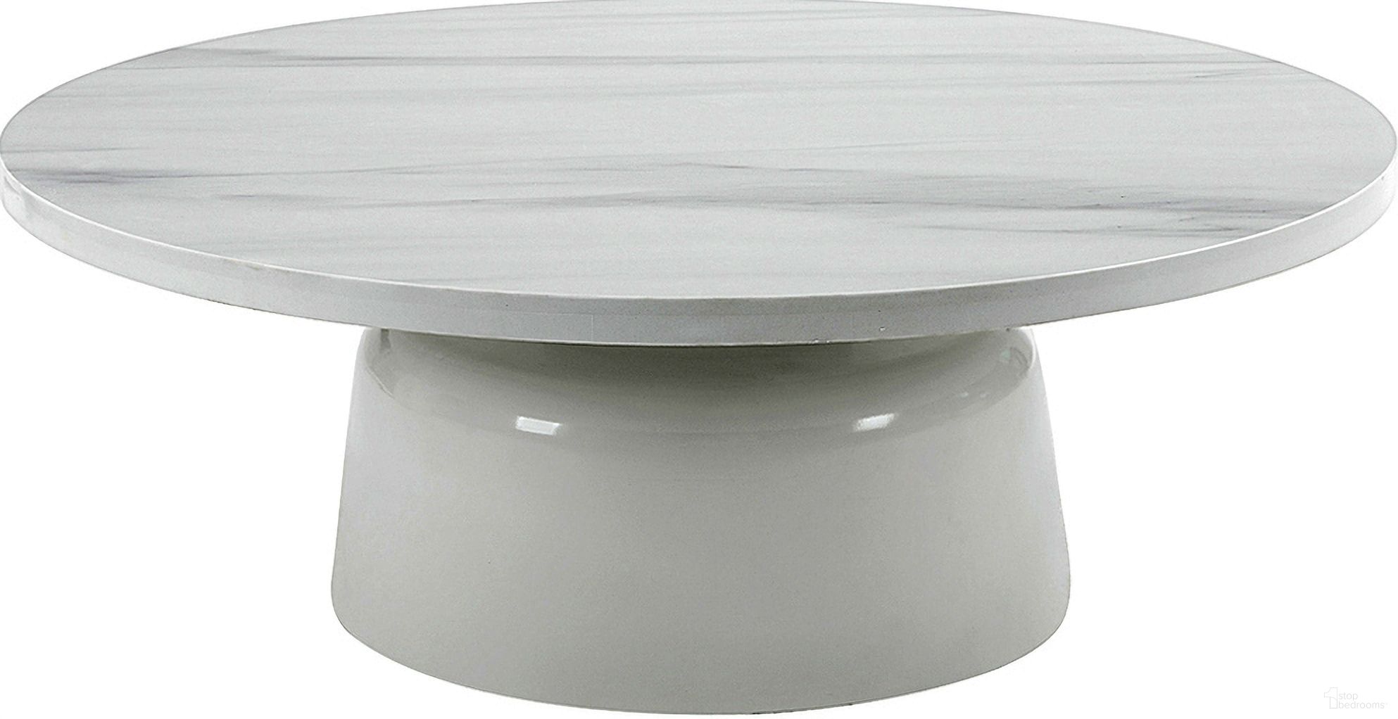 The appearance of Zaid Coffee Table In White High Gloss designed by ACME in the modern / contemporary interior design. This white high gloss piece of furniture  was selected by 1StopBedrooms from Zaid Collection to add a touch of cosiness and style into your home. Sku: LV04225-1;LV04225-2. Material: Metal.
