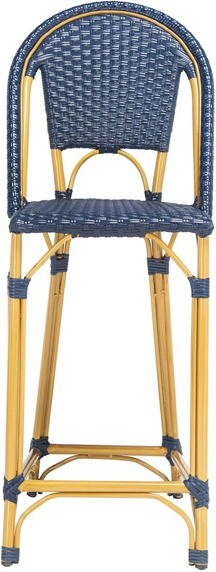 Zaid Stackable Bar Stool in Navy by Safavieh 1StopBedrooms
