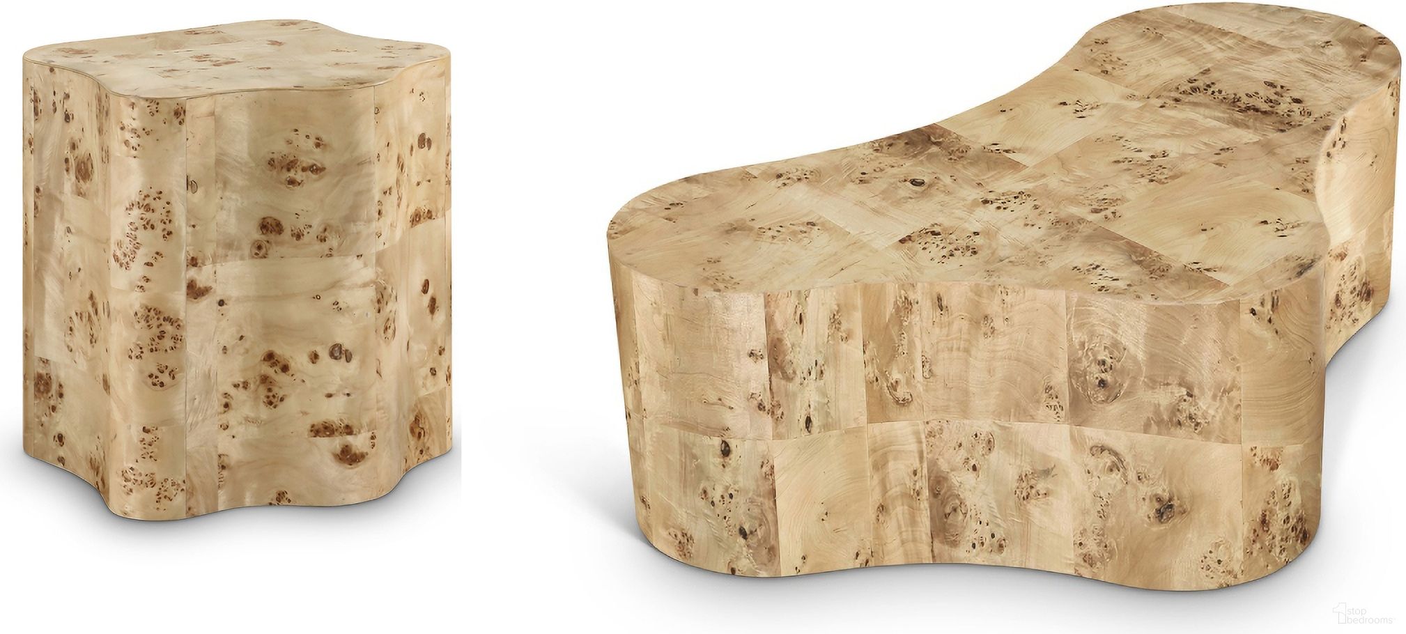 Zaire Occasional Table Set In Burl