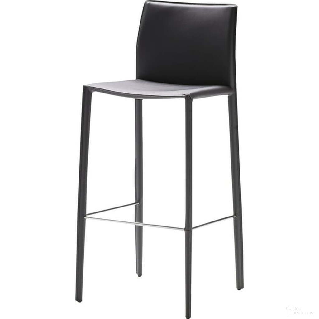 The appearance of Zak Black Leather Counter Stool - Set of 2 designed by Mobital in the modern / contemporary interior design. This black piece of furniture was selected by 1StopBedrooms from Zak Collection to add a touch of cosiness and style into your home. Sku: DCS-ZAKB-BLAC-. Material: Leather.