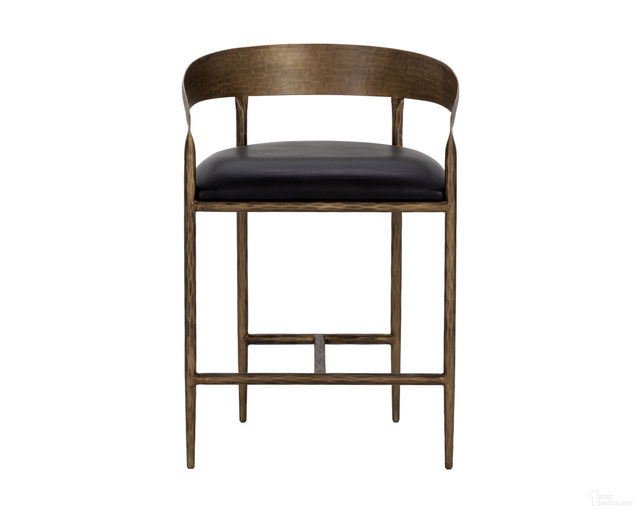 Zanatta Counter Stool In Charcoal Black