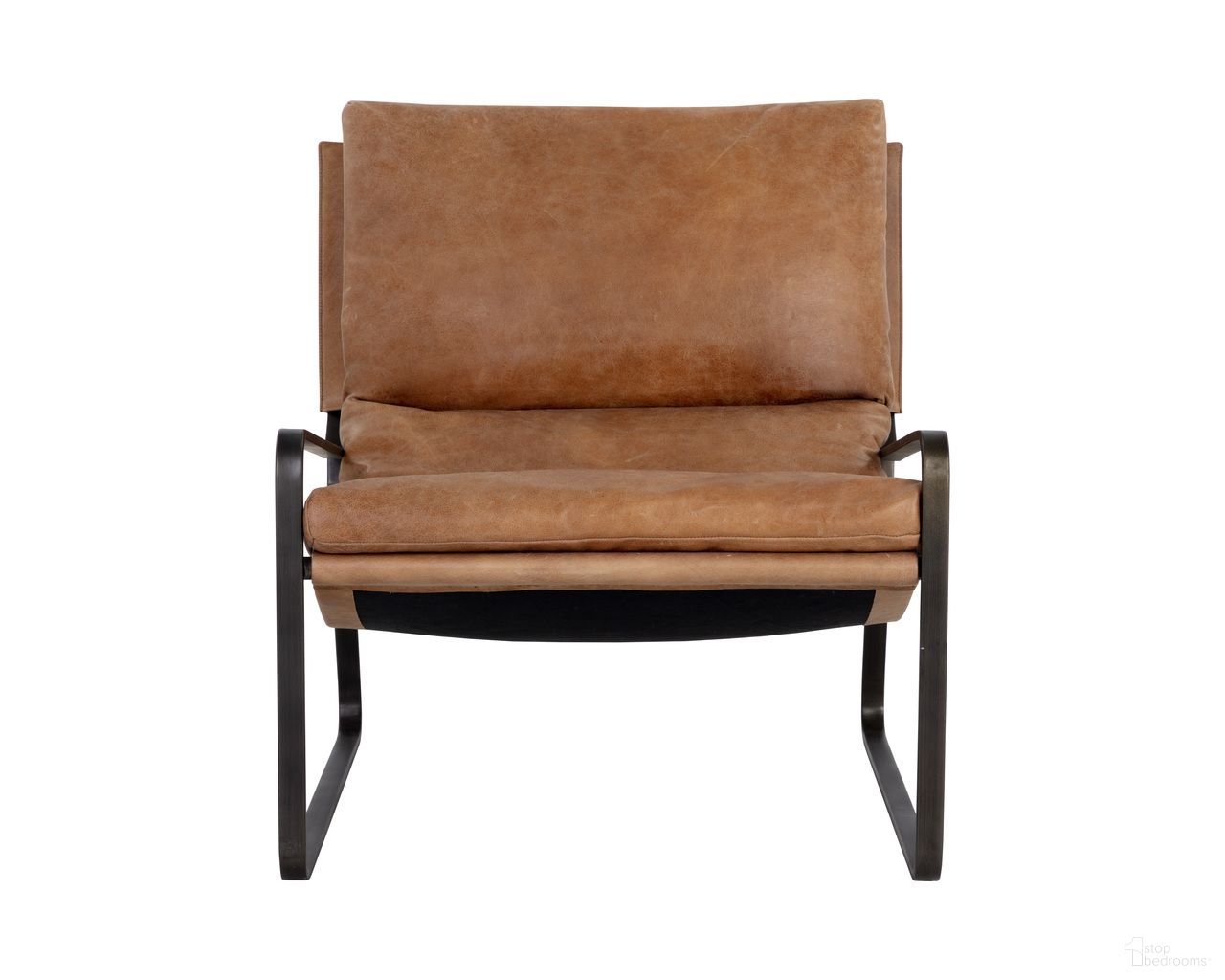 Zancor Lounge Chair In Gunmetal and Tan