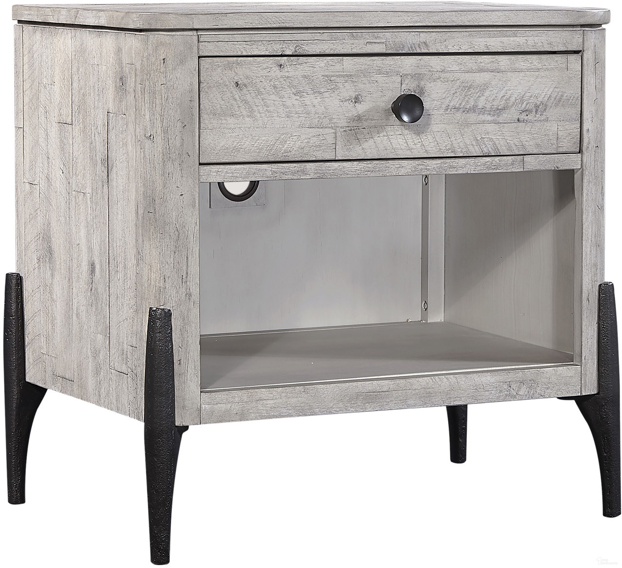 The appearance of Zane 1 Drawer Nightstand In Parchment designed by Aspenhome in the modern / contemporary interior design. This parchment piece of furniture  was selected by 1StopBedrooms from Zane Collection to add a touch of cosiness and style into your home. Sku: I256-451-1. Material: Wood.