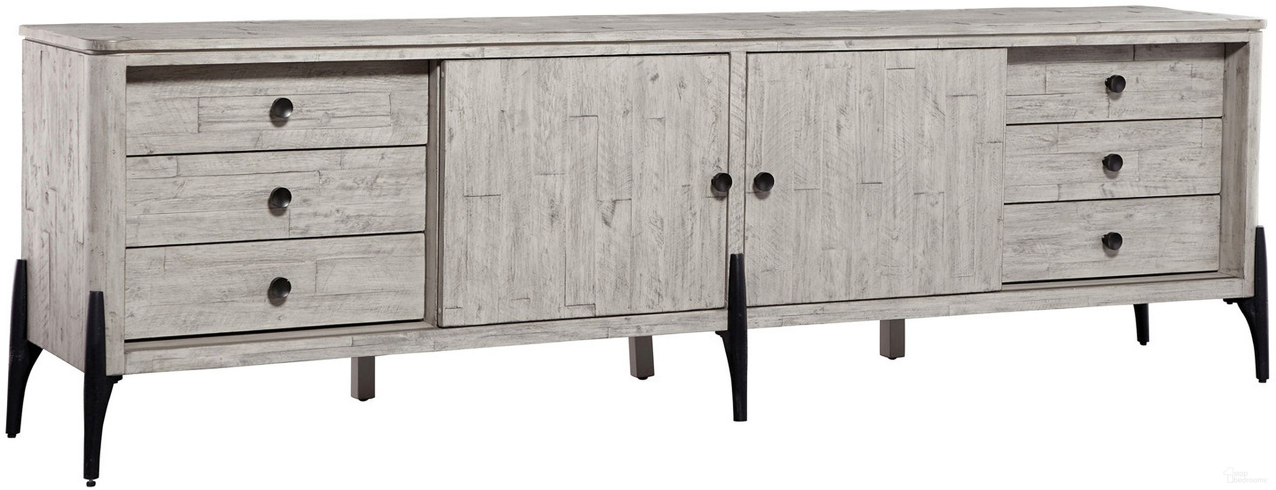 The appearance of Zane 95 Inch Console In Grey designed by Aspenhome in the modern / contemporary interior design. This grey piece of furniture was selected by 1StopBedrooms from Zane Collection to add a touch of cosiness and style into your home. Sku: I256-296. Material: Wood.