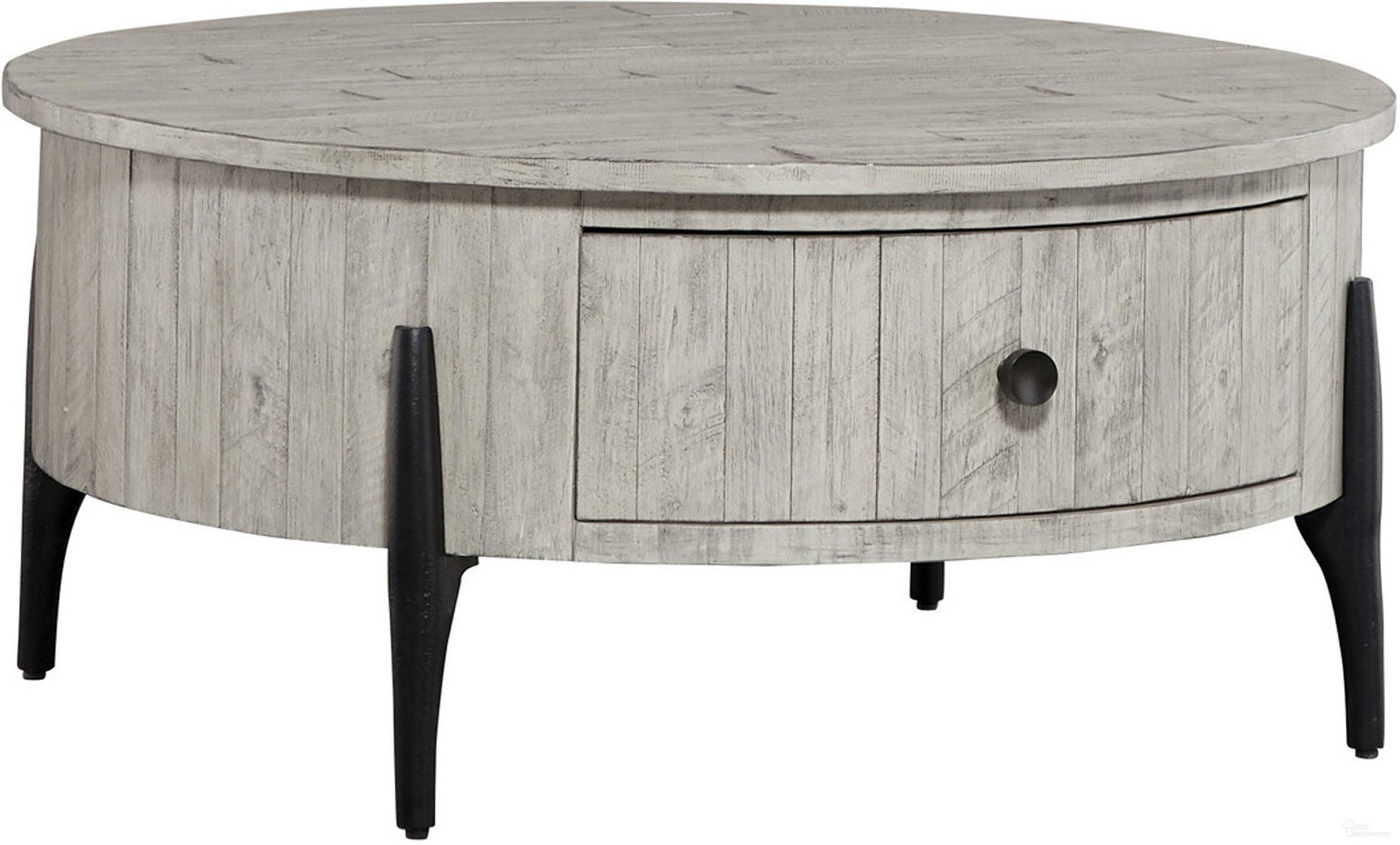 The appearance of Zane Round Cocktail Table In Grey designed by Aspenhome in the modern / contemporary interior design. This grey piece of furniture was selected by 1StopBedrooms from Zane Collection to add a touch of cosiness and style into your home. Sku: I256-9101. Material: Wood.