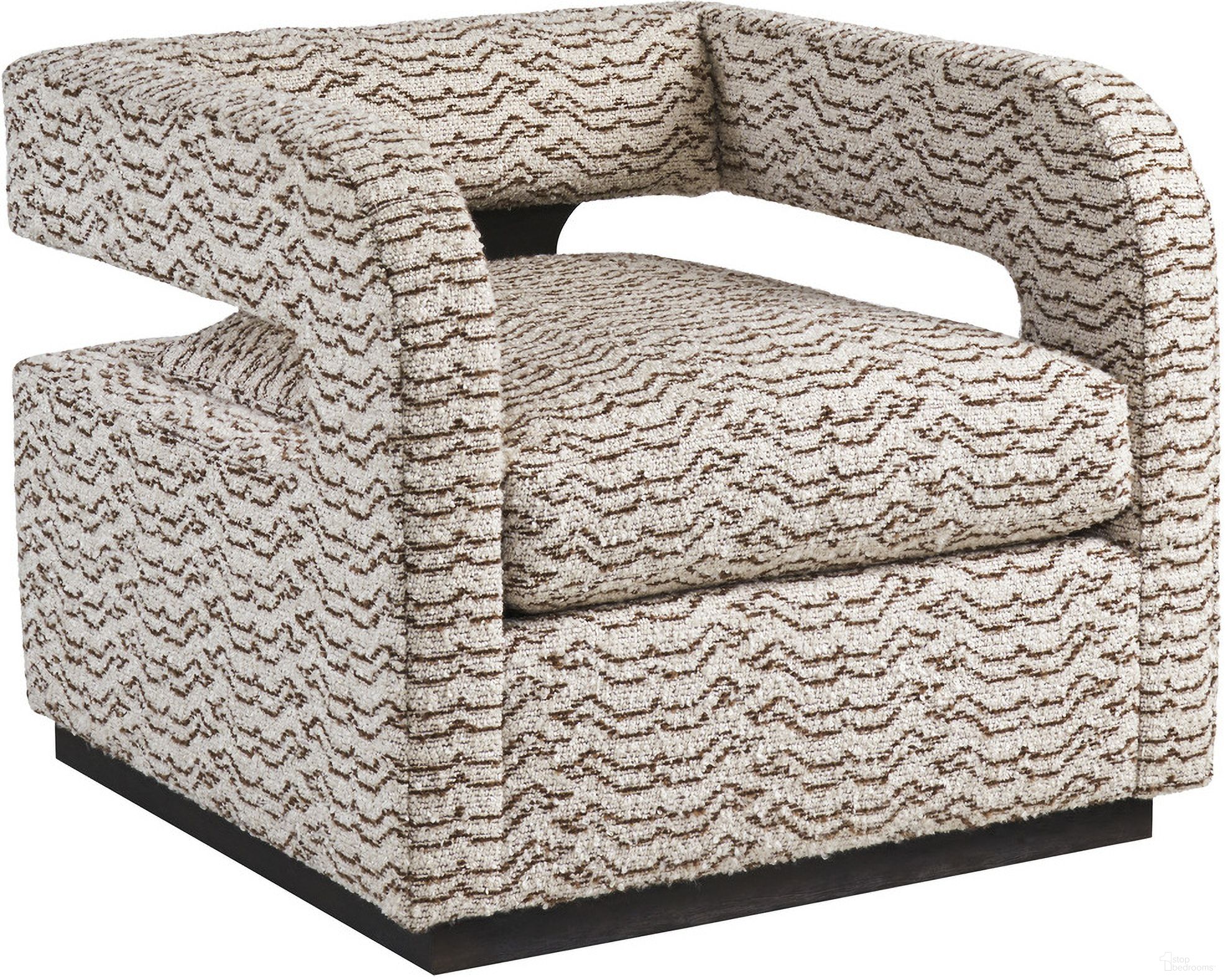 The appearance of Zanzibar Coda Swivel Chair In Taupe designed by Lexington in the modern / contemporary interior design. This taupe piece of furniture was selected by 1StopBedrooms from Zanzibar Collection to add a touch of cosiness and style into your home. Sku: 1960-11SW-40.