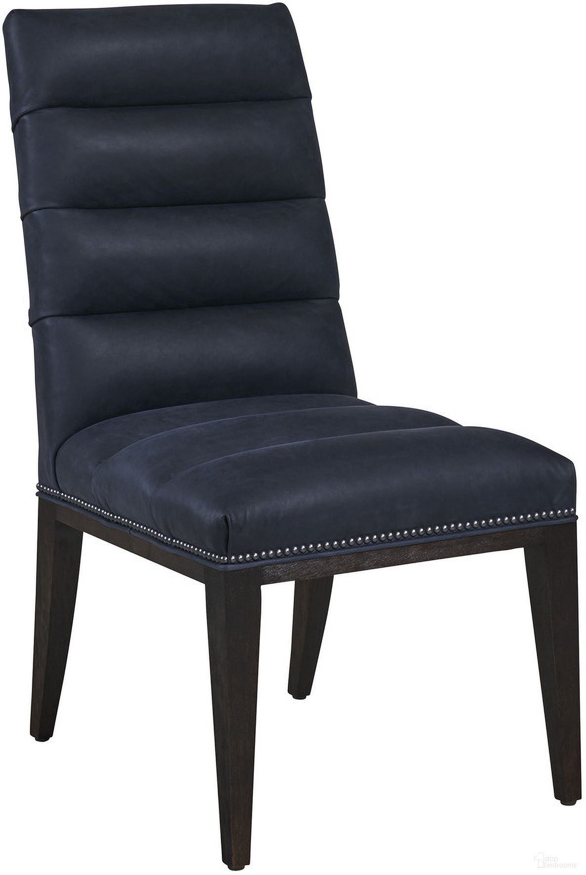 The appearance of Zanzibar Raines Leather Side Chair designed by Lexington in the modern / contemporary interior design. This black piece of furniture  was selected by 1StopBedrooms from Zanzibar Collection to add a touch of cosiness and style into your home. Sku: LL1846-12-40. Chair Type: Side Chair.