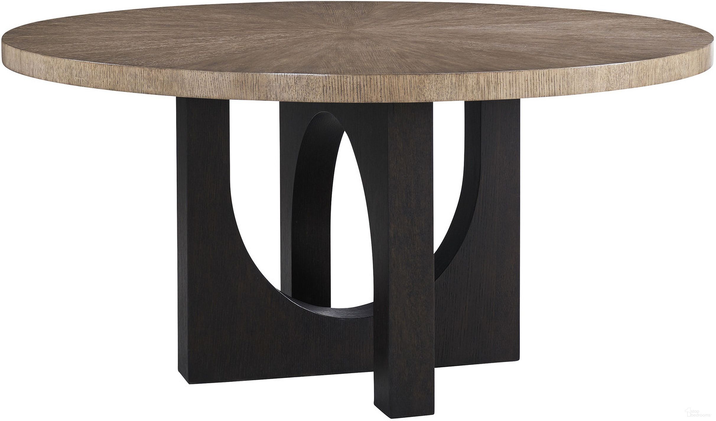 The appearance of Zanzibar Regent Round Dining Table In Senegal designed by Lexington in the modern / contemporary interior design. This senegal piece of furniture  was selected by 1StopBedrooms from Zanzibar Collection to add a touch of cosiness and style into your home. Sku: 416-875C. Table Base Style: Pedestal. Table Top Shape: Round. Material: Wood. Size: 60".