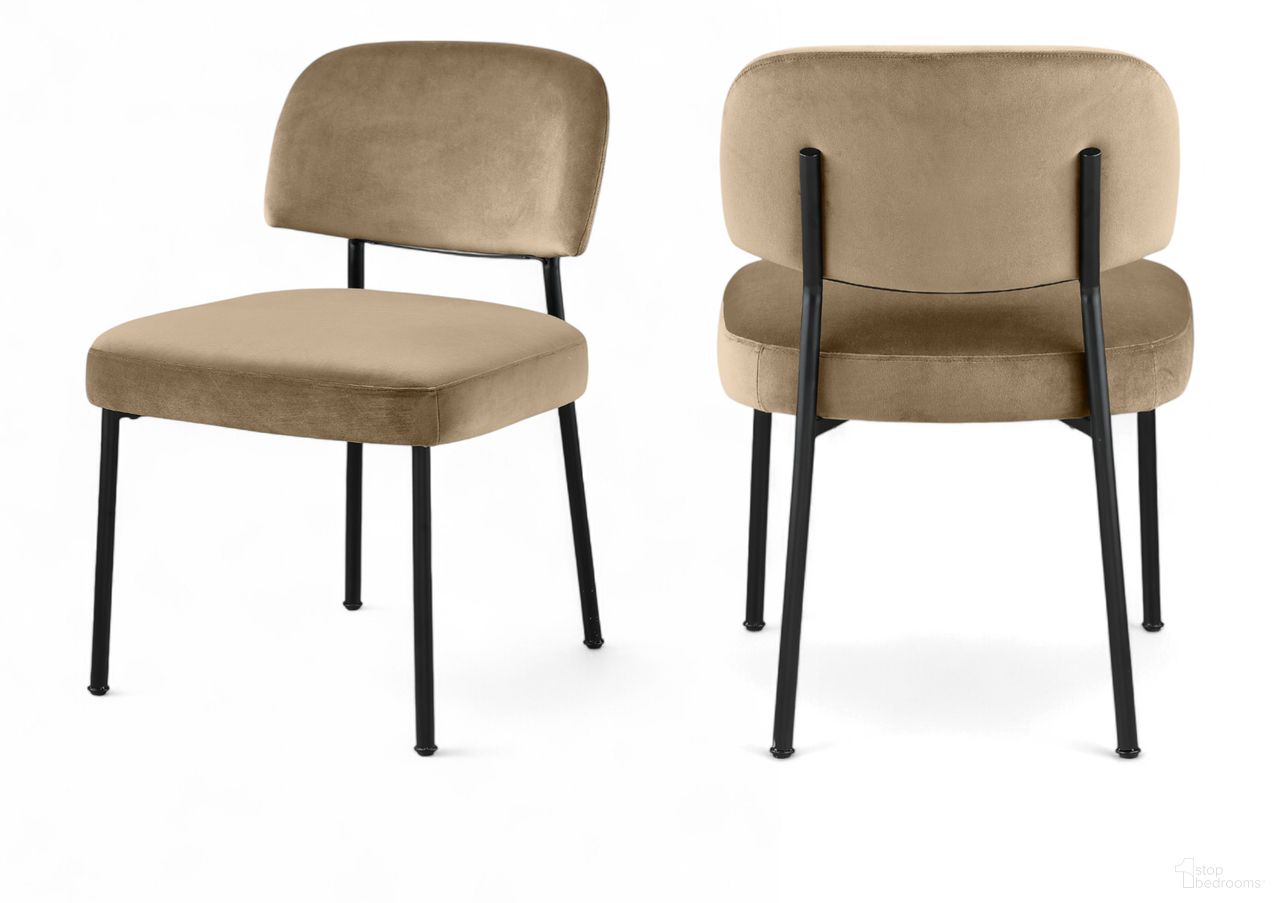 The appearance of Zarelle Performance Fabric Upholstered Dining Chair Set of 2 In Black and Beige designed by Meridian in the modern / contemporary interior design. This black and beige piece of furniture  was selected by 1StopBedrooms from Zarelle Collection to add a touch of cosiness and style into your home. Sku: 88021Beige-C. Material: Polyester. Chair Type: Side Chair.