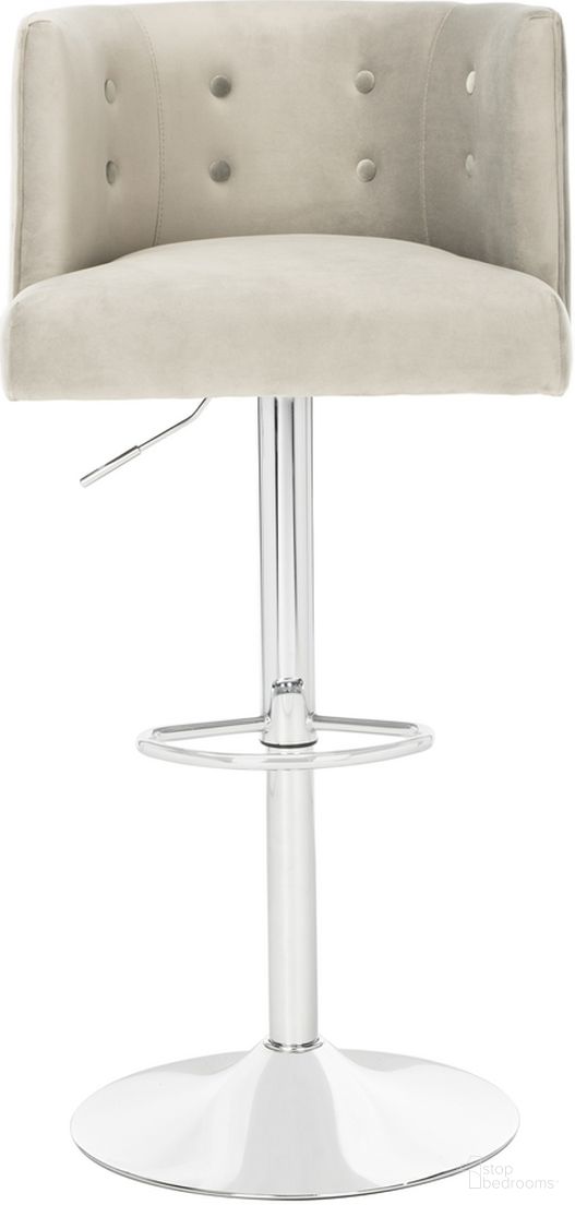The appearance of Zayna Adjustable Barstool In Light Grey designed by Safavieh Couture in the modern / contemporary interior design. This light grey piece of furniture was selected by 1StopBedrooms from Zayna Collection to add a touch of cosiness and style into your home. Sku: SFV4709C. Material: Wood.