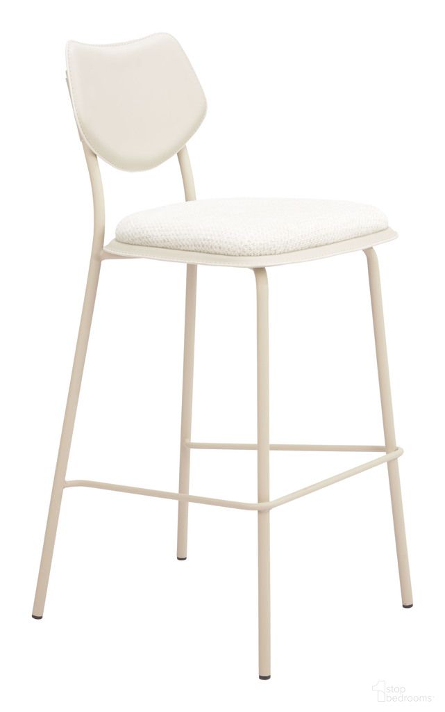 The appearance of Zeal Barstool Set of 4 In Light Gray designed by Zuo Modern in the modern / contemporary interior design. This light gray piece of furniture  was selected by 1StopBedrooms from Zeal Collection to add a touch of cosiness and style into your home. Sku: 110866. Material: Polyester.