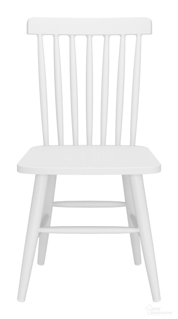 The appearance of Zeilen Dining Chair Set of 2 In White designed by Zuo Modern in the modern / contemporary interior design. This white piece of furniture was selected by 1StopBedrooms from Zeilen Collection to add a touch of cosiness and style into your home. Sku: 704084. Material: Aluminum. Chair Type: Side Chair.