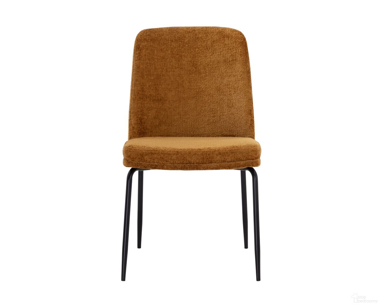 Zeke Dining Chair Set of 2 In Black and Bergen Marmalade