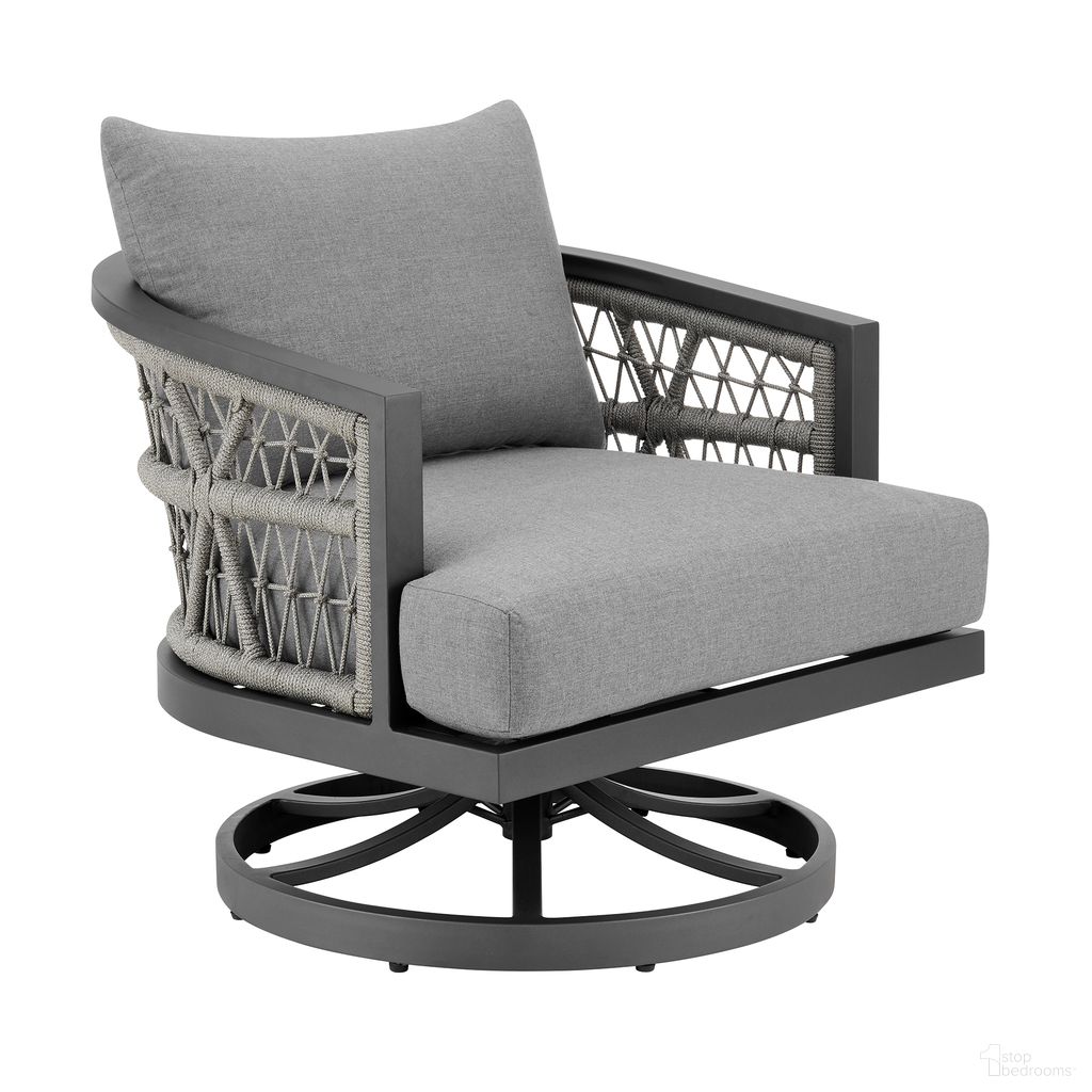 The appearance of Zella Outdoor Patio Swivel Armchair In Earl Gray designed by Armen Living in the modern / contemporary interior design. This earl gray piece of furniture was selected by 1StopBedrooms from Zella Collection to add a touch of cosiness and style into your home. Sku: LCZESWCHGRY. Material: Acrylic.