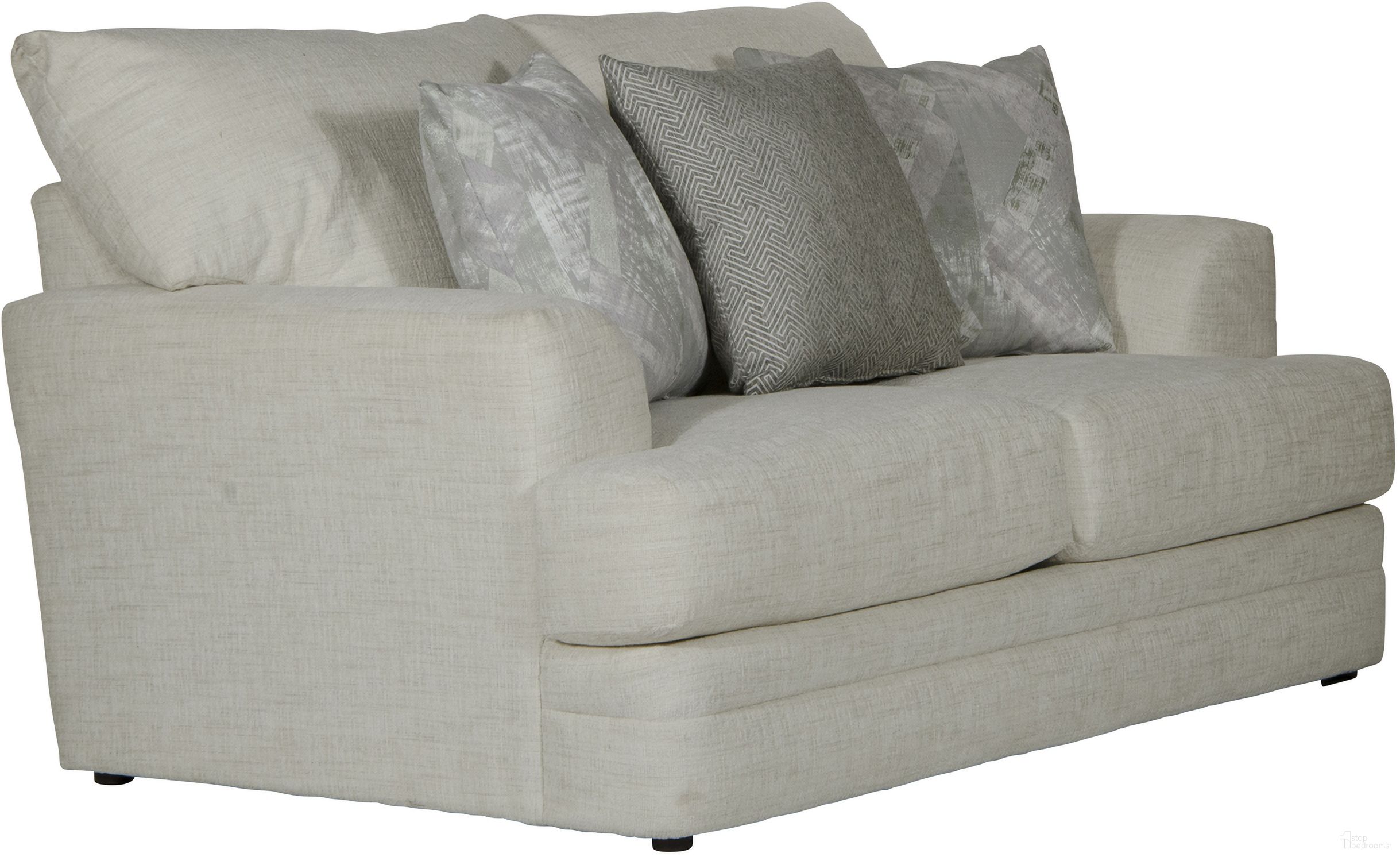 The appearance of Zeller Loveseat In Cream designed by Jackson in the traditional interior design. This cream piece of furniture was selected by 1StopBedrooms from Zeller Collection to add a touch of cosiness and style into your home. Sku: 447002168016219828. Material: Fabric.