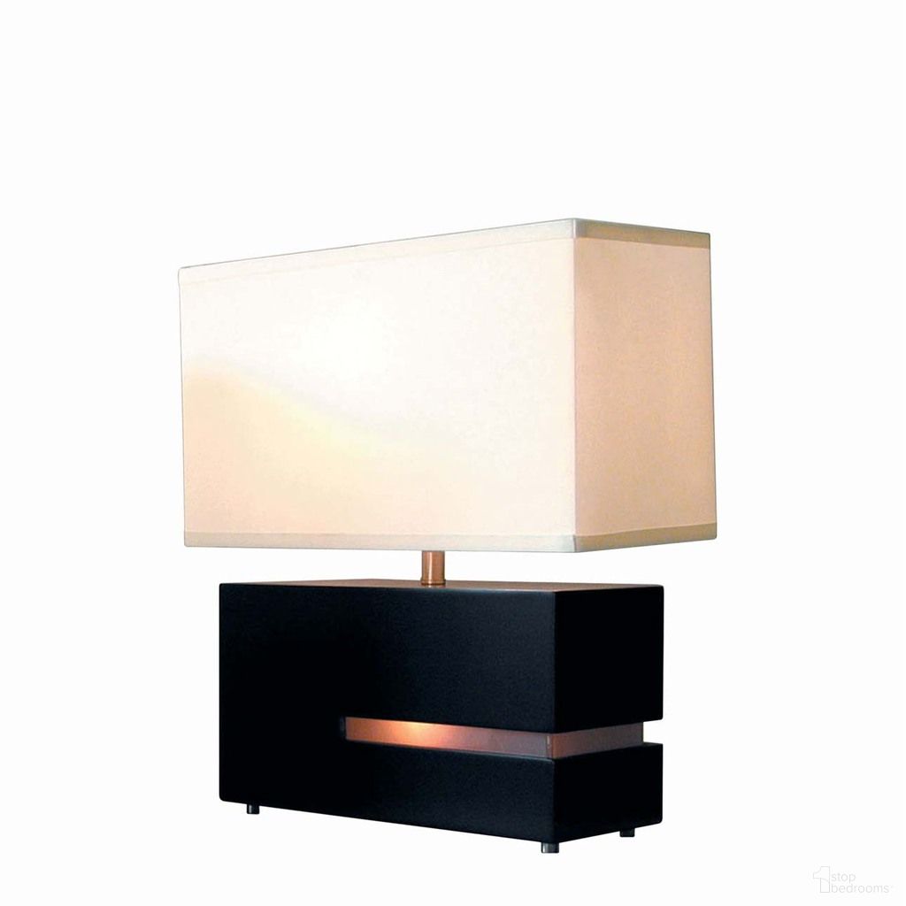 Zen 20 Inch White Linen Shade Reclining Table Lamp with Nightlight In Espresso and Brushed Nickel