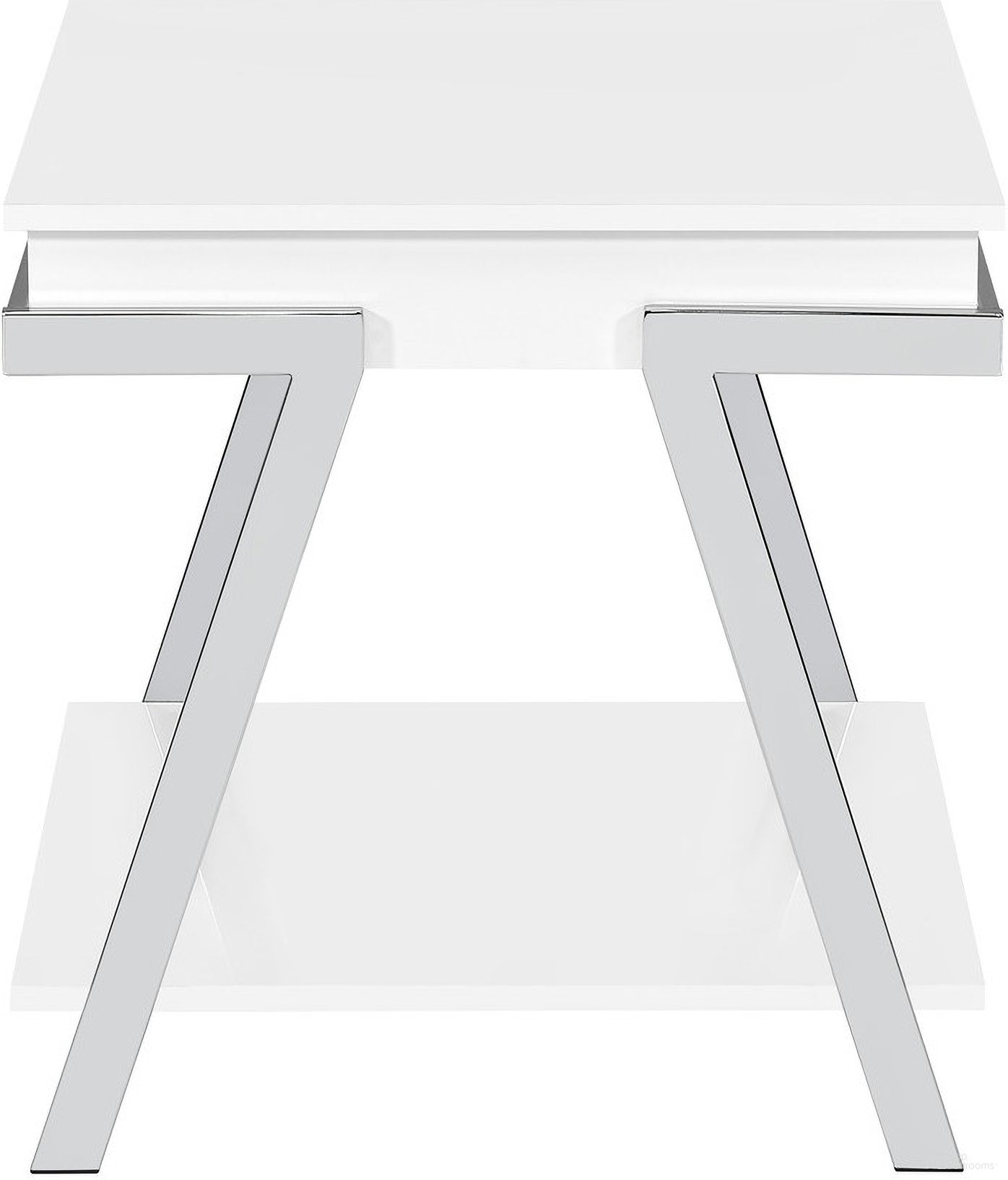 The appearance of Zena End Table In Clear designed by Steve Silver in the modern / contemporary interior design. This clear piece of furniture was selected by 1StopBedrooms from Zena Collection to add a touch of cosiness and style into your home. Sku: ZN300WE. Material: MDF.