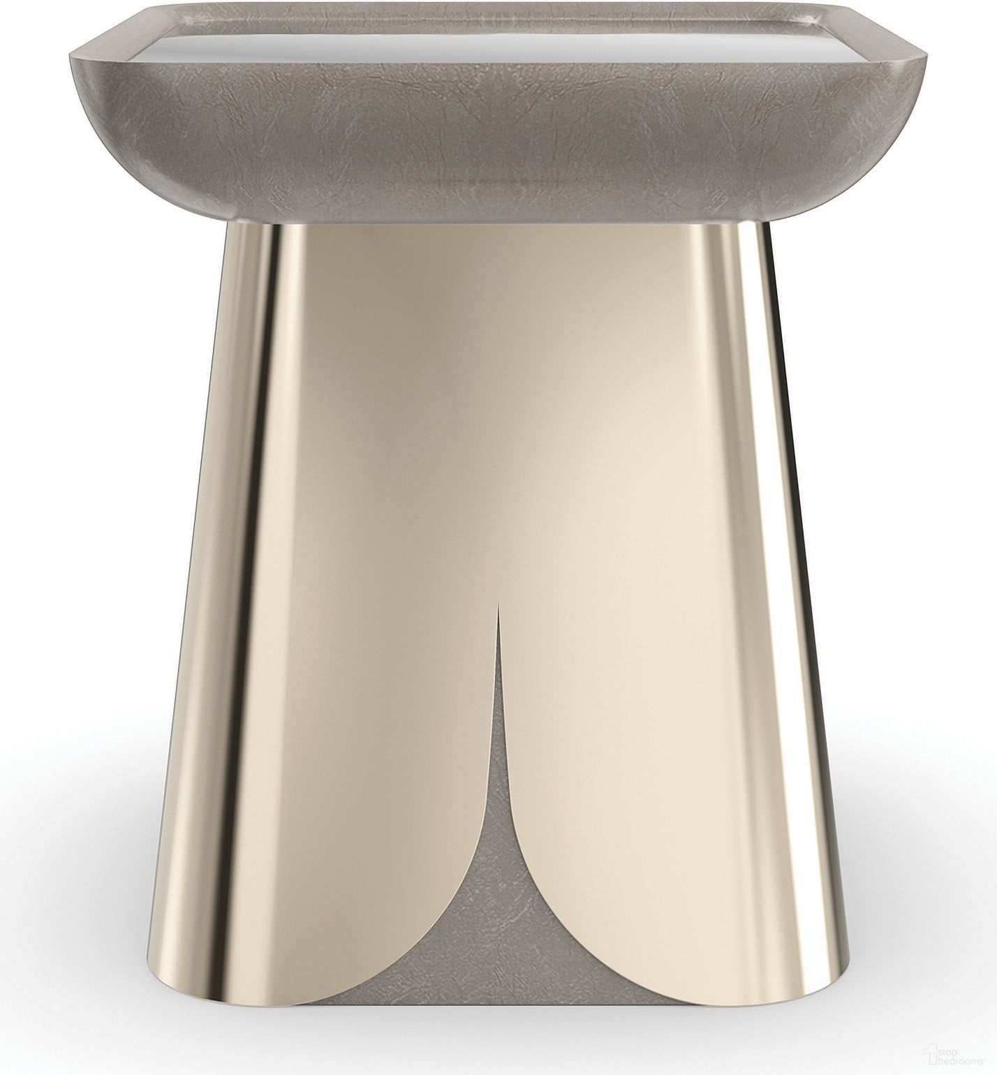 Zenith End Table In Gray and Gold