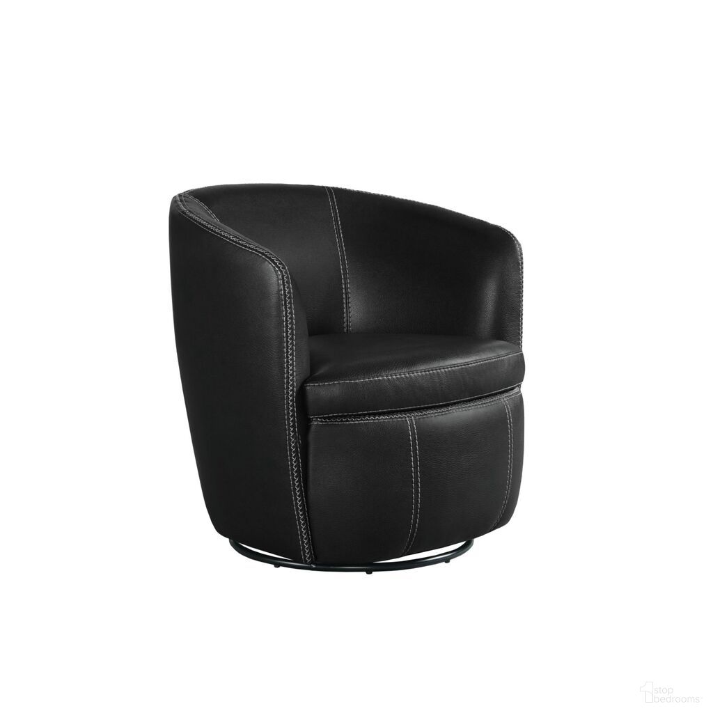 The appearance of Zenith Swivel Chair In Black designed by Picket House in the modern / contemporary interior design. This black piece of furniture was selected by 1StopBedrooms from Zenith Collection to add a touch of cosiness and style into your home. Sku: U-5470-8206-101. Material: Foam.