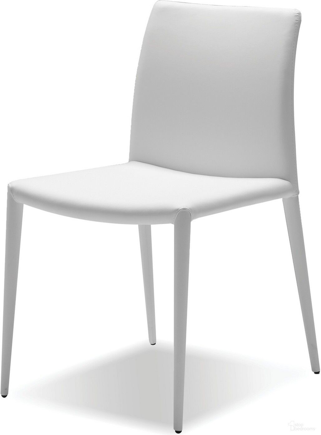 The appearance of Zeno White Leatherette Dining Chair - Set of 2 designed by Mobital in the modern / contemporary interior design. This white piece of furniture  was selected by 1StopBedrooms from Zeno Collection to add a touch of cosiness and style into your home. Sku: DCH-ZENO-WHIT-. Material: Leather. Chair Type: Side Chair.