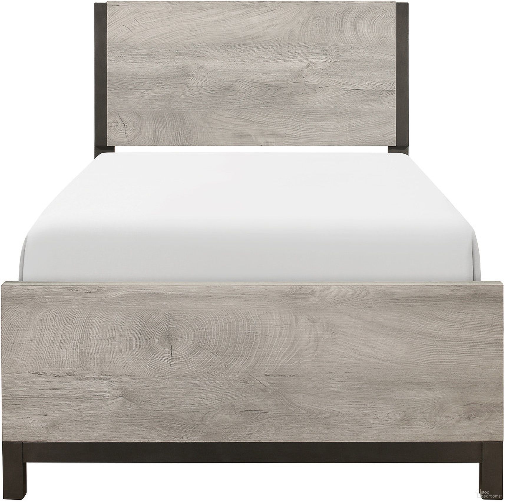 The appearance of Zephyr Light Gray And Black Twin Panel Bed designed by Homelegance in the transitional interior design. This light gray piece of furniture was selected by 1StopBedrooms from Zephyr Collection to add a touch of cosiness and style into your home. Sku: 1577T-1;1577T-3. Bed Type: Panel Bed. Material: Wood. Bed Size: Twin.