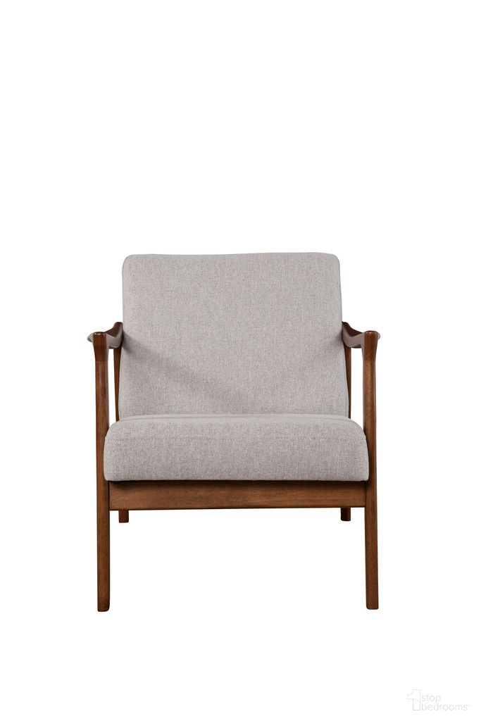 Zephyr Slate Lounge Chair In Medium Brown and Light Grey