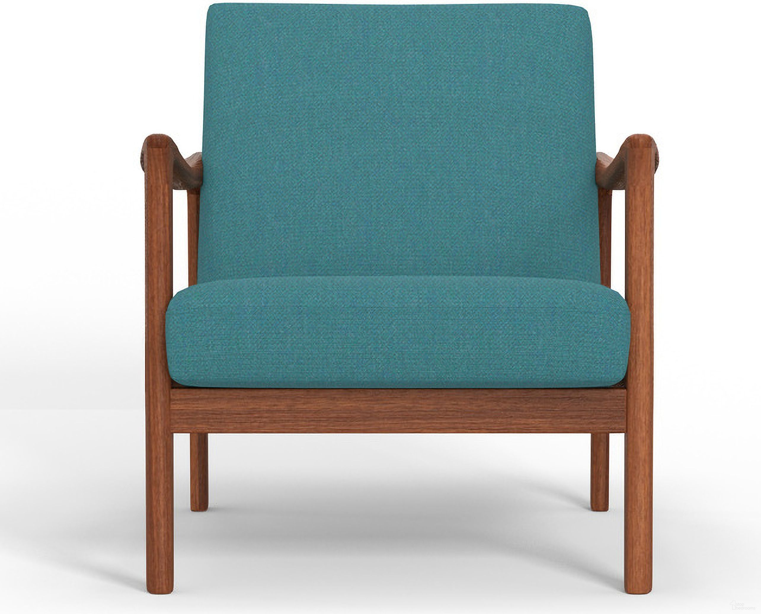 Zephyr Slate Lounge Chair In Medium Brown and Turquoise
