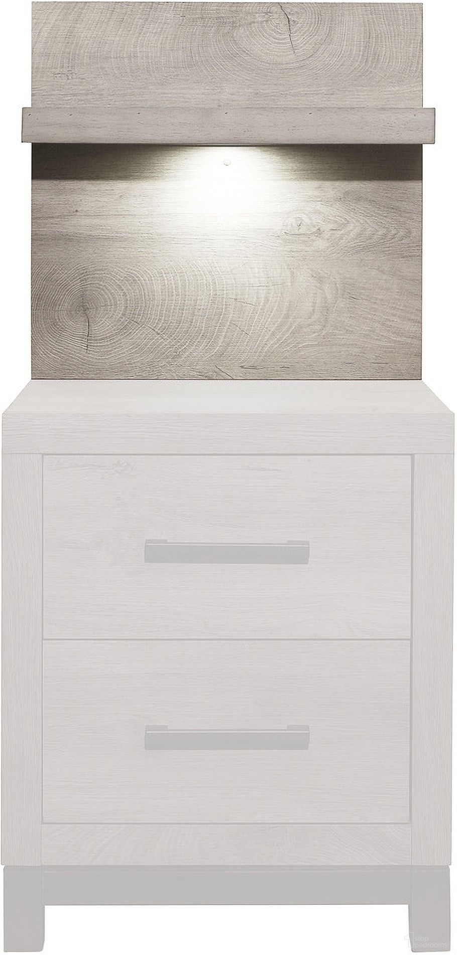 The appearance of Zephyr Nightstand with Wall Panel In Gray designed by Homelegance in the modern / contemporary interior design. This gray piece of furniture was selected by 1StopBedrooms from Zephyr Collection to add a touch of cosiness and style into your home. Sku: 1577-4;1577-4P. Material: Engineered Wood.