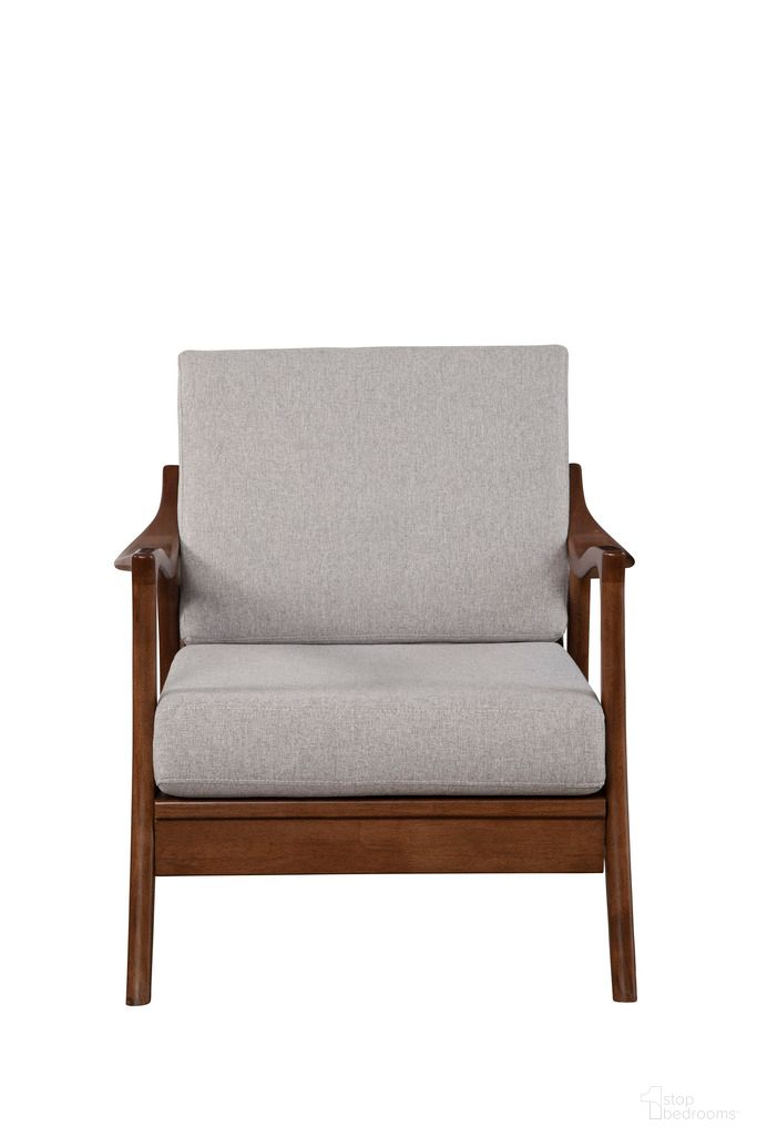 Zephyr Slate Lounge Chair with Removable Cushions In Medium Brown and Light Grey